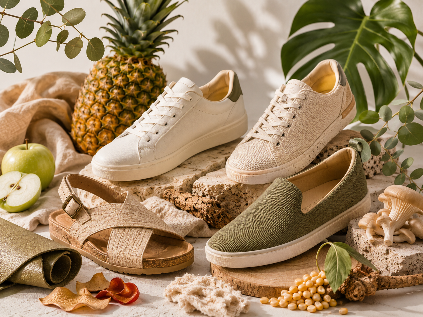 Vegan and sustainable shoes made of innovative materials