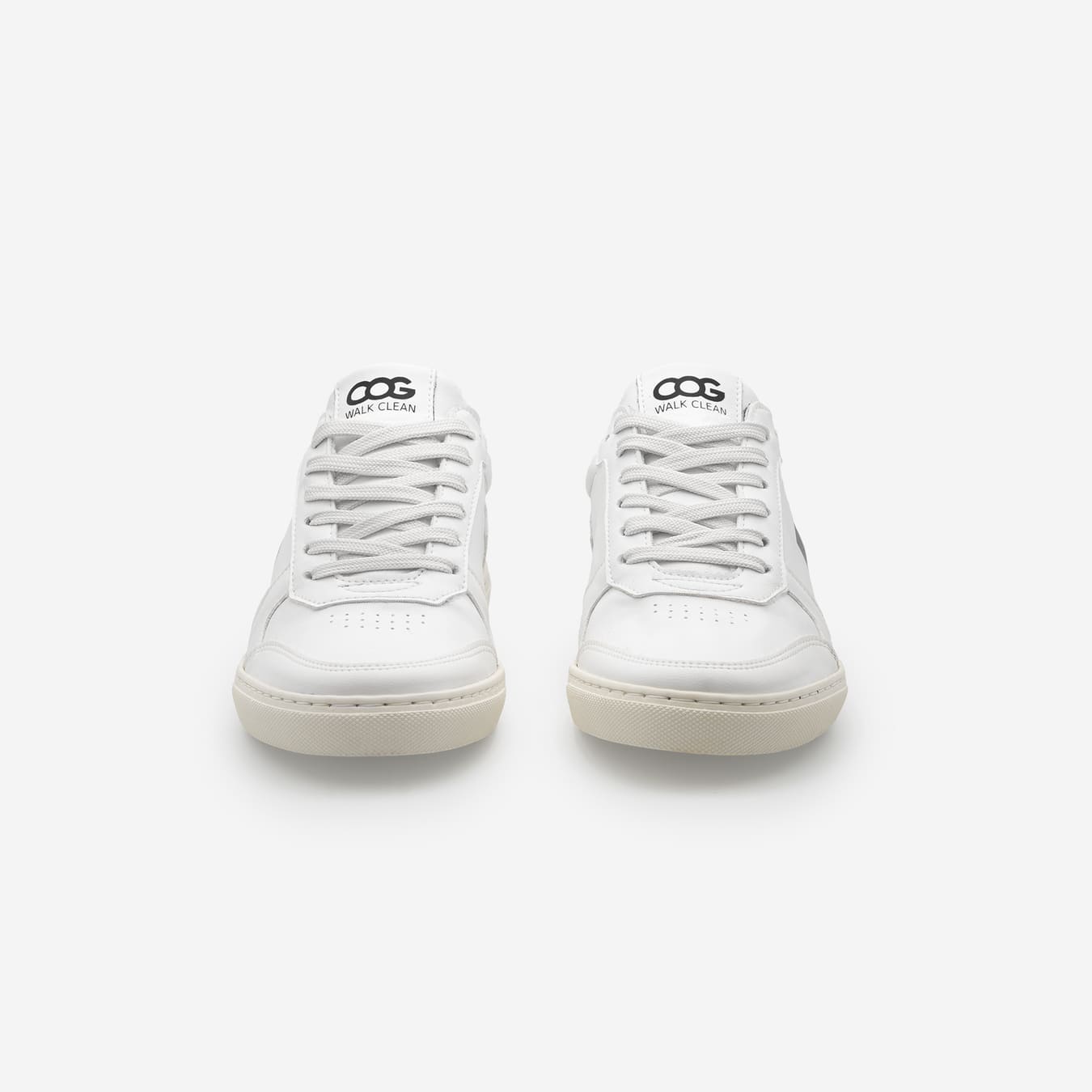 Baskets sneakers végan et écologique cuir végétal blanche vert - Topsy Cog