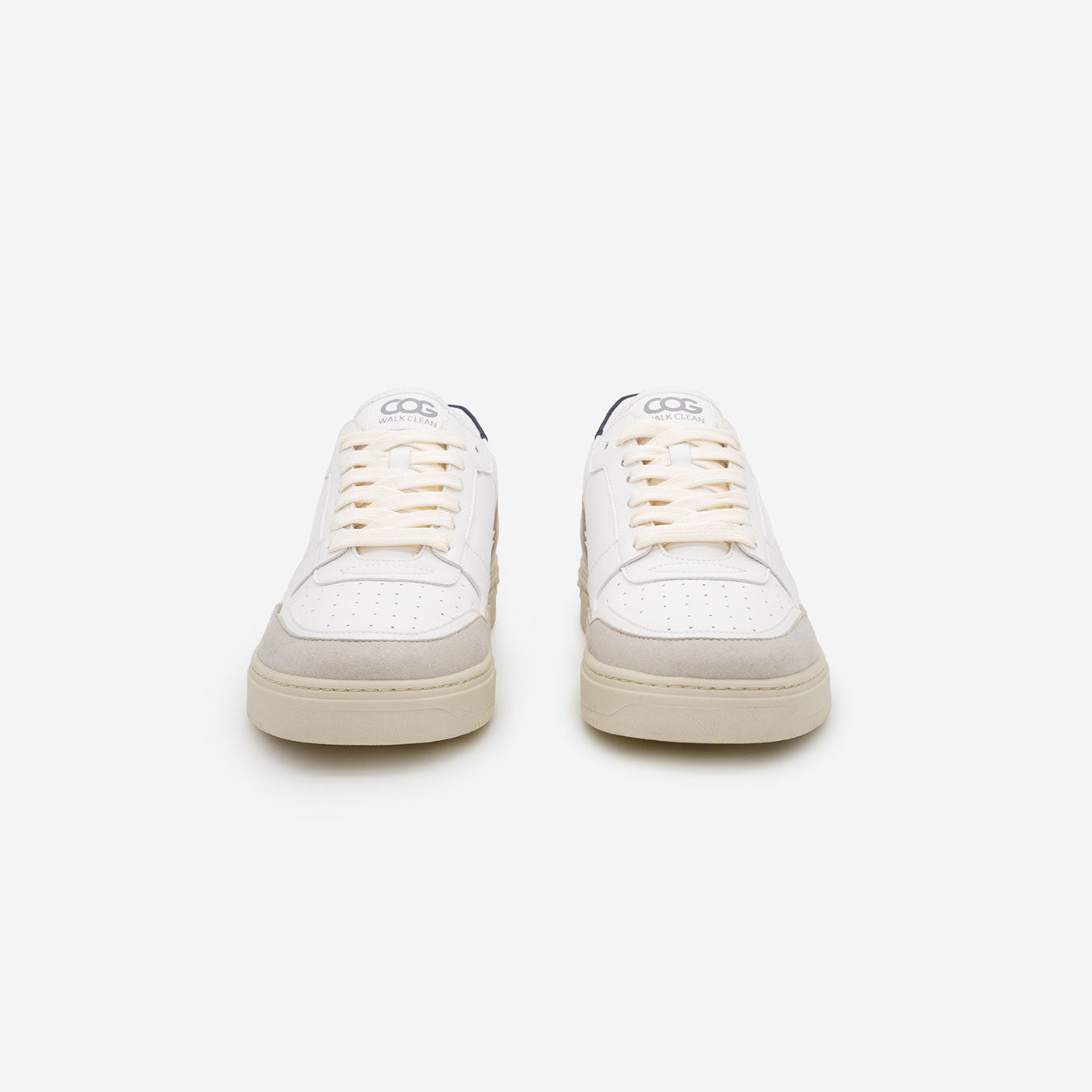 Able - White, Beige & Blue Vegan Corn Sneaker