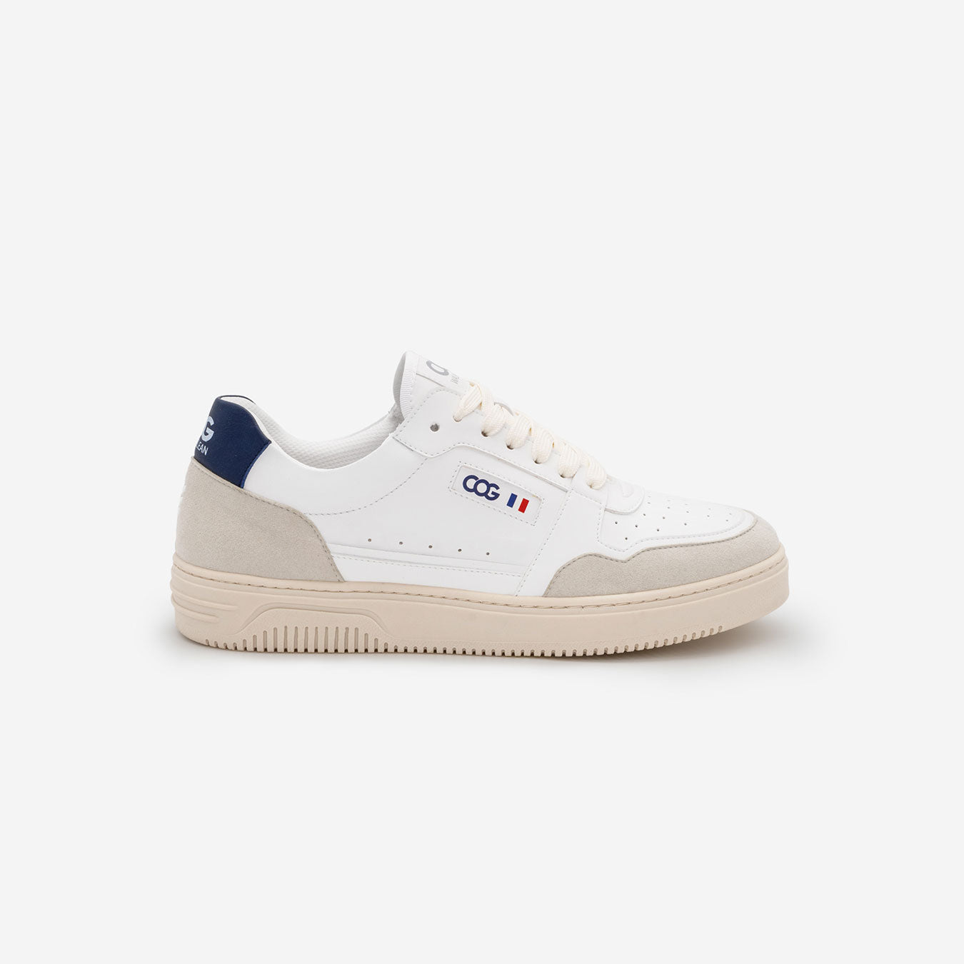 Able – Weiß, Beige & Blau | Veganer Retro Sneaker aus Mais