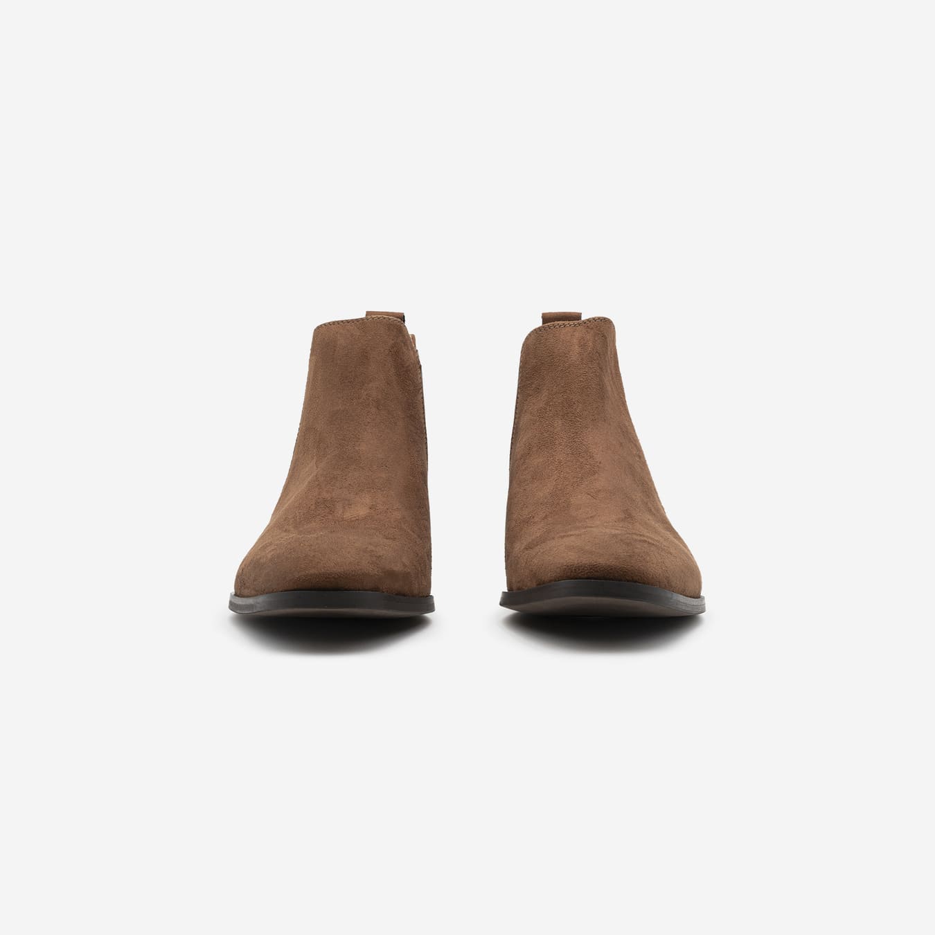 Alan Chelsea Boots - Braunes veganes Nubukleder