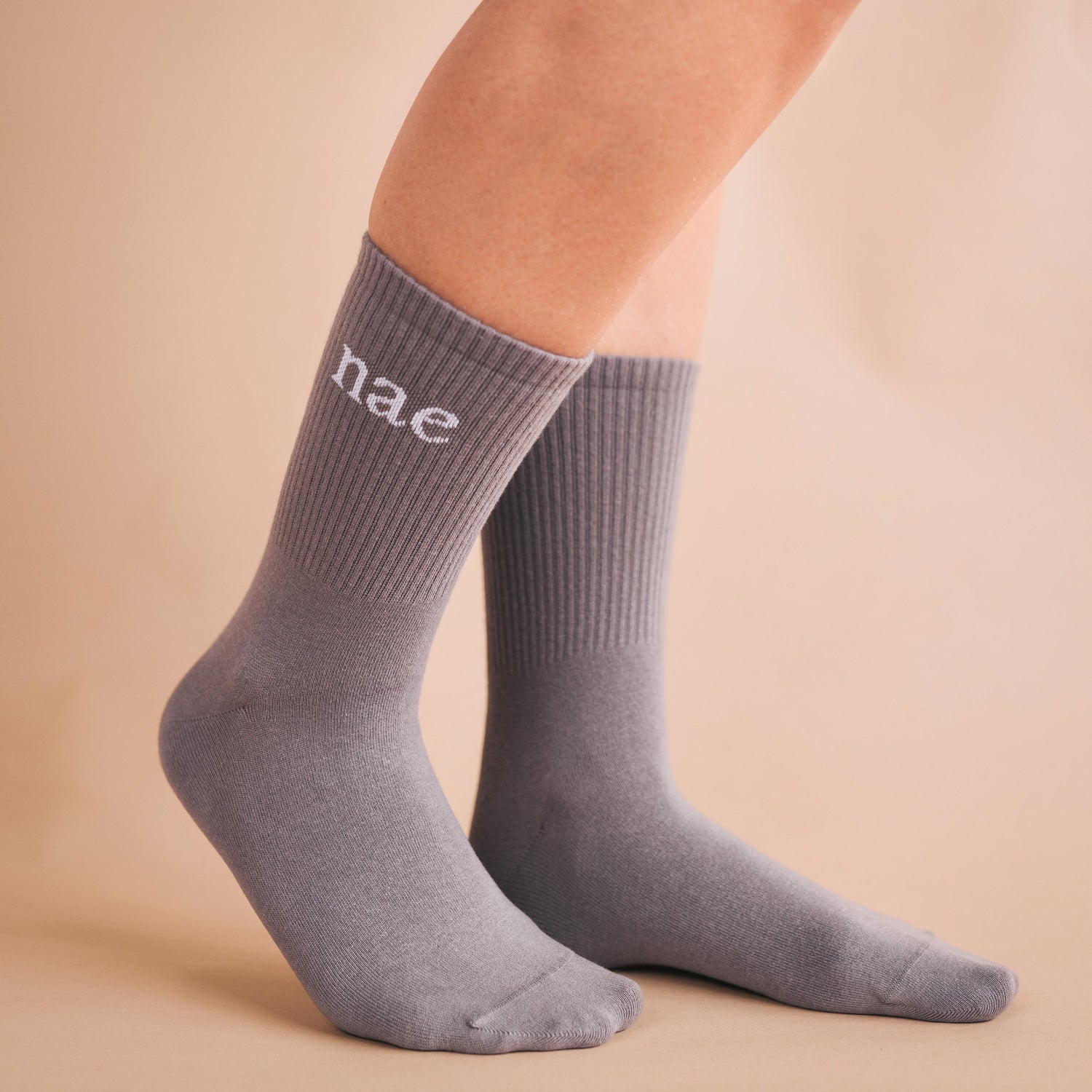 Animal Friendly vegane Socken Frauen Accessoires Größe M Elastisch grau