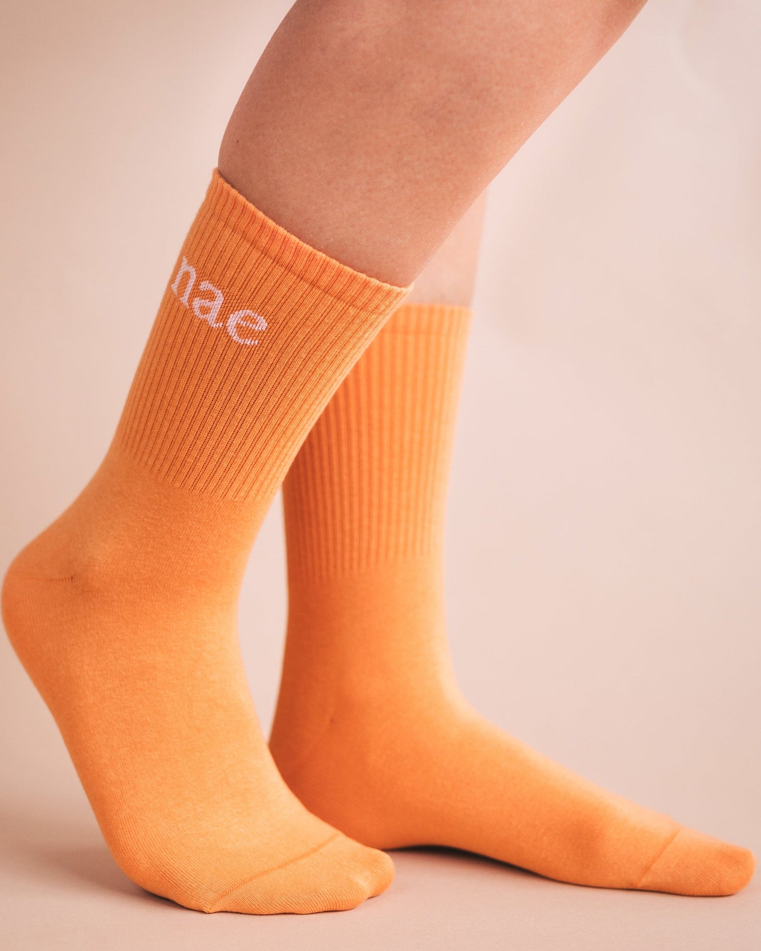 orange socks in organic cotton from nae vegan shoes