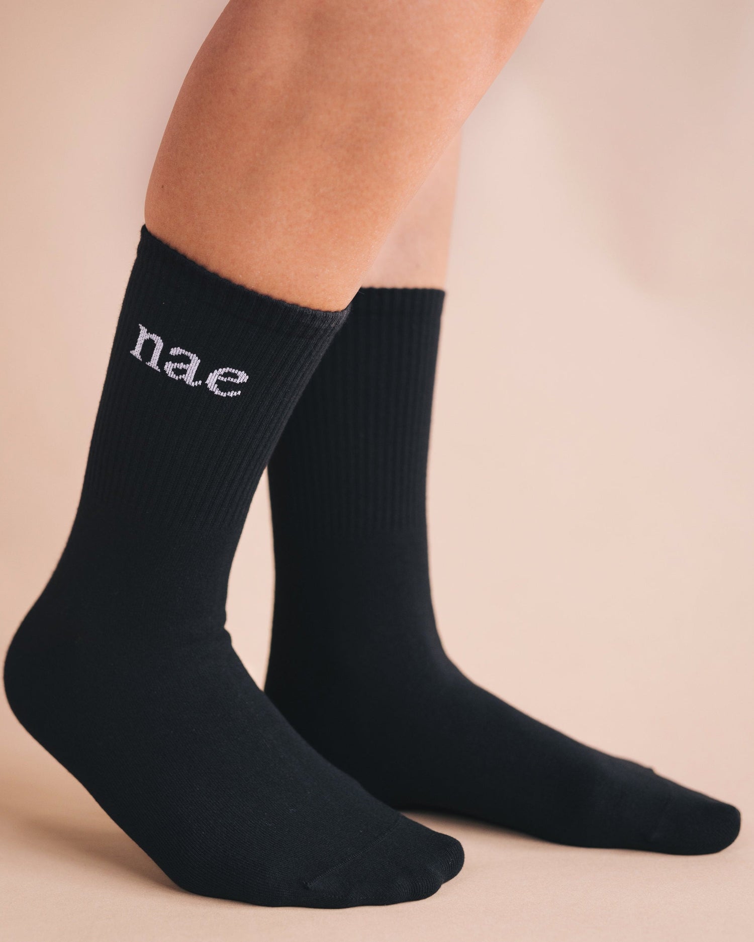 black organic cotton socks from nae vegan shoes