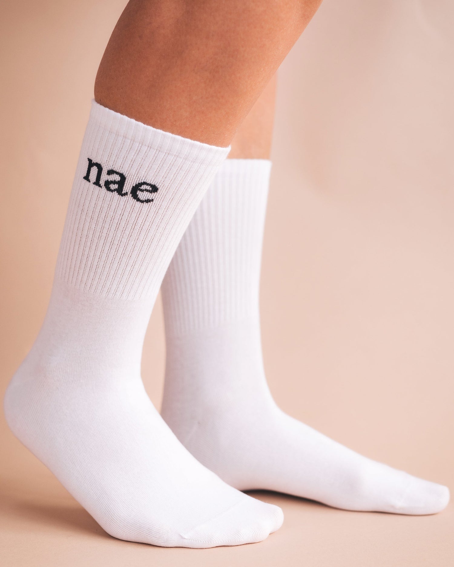 white socks in organic cotton of nae vegan shoes