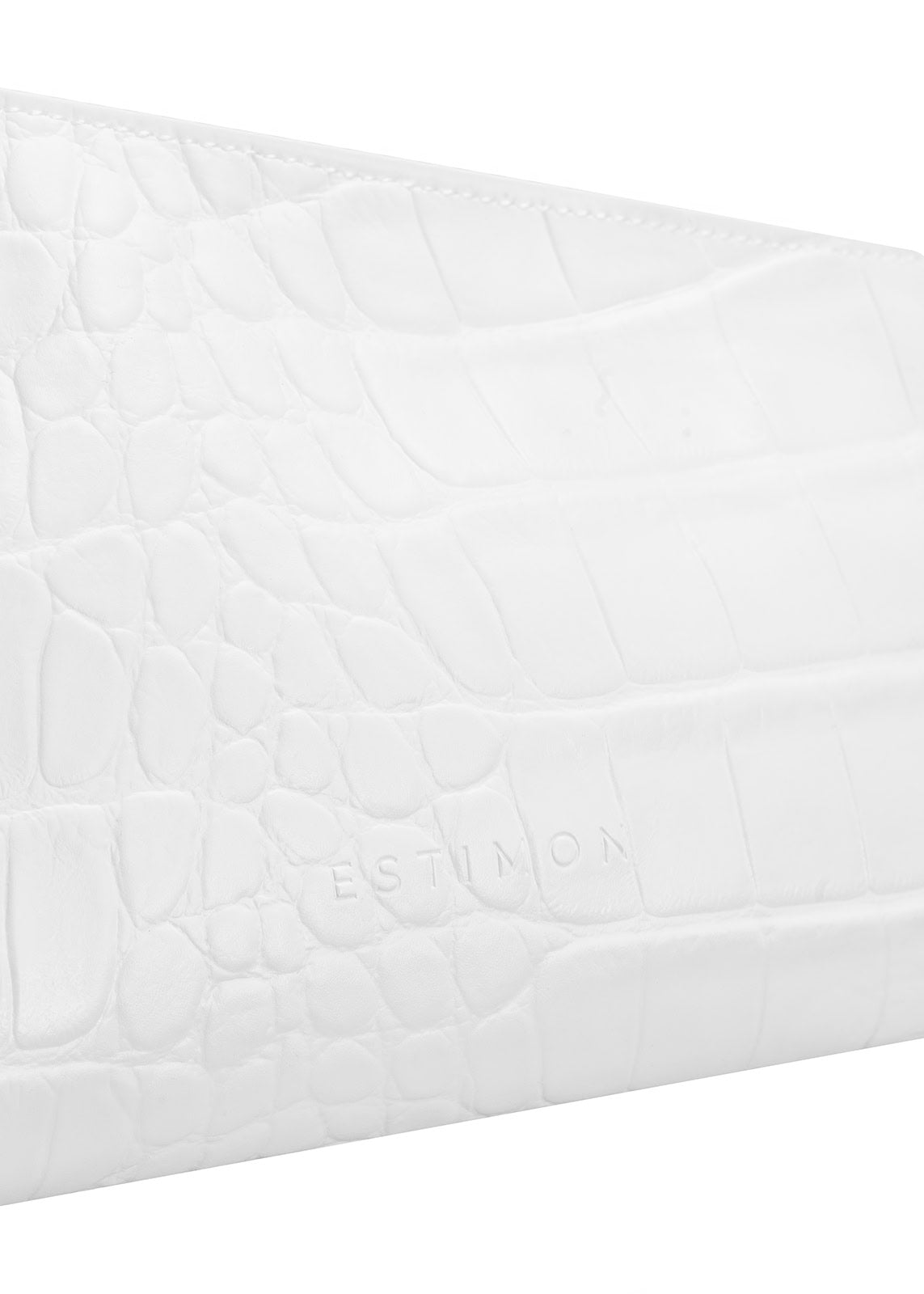 SLICED BAGUETTE BAG corn leather white croco