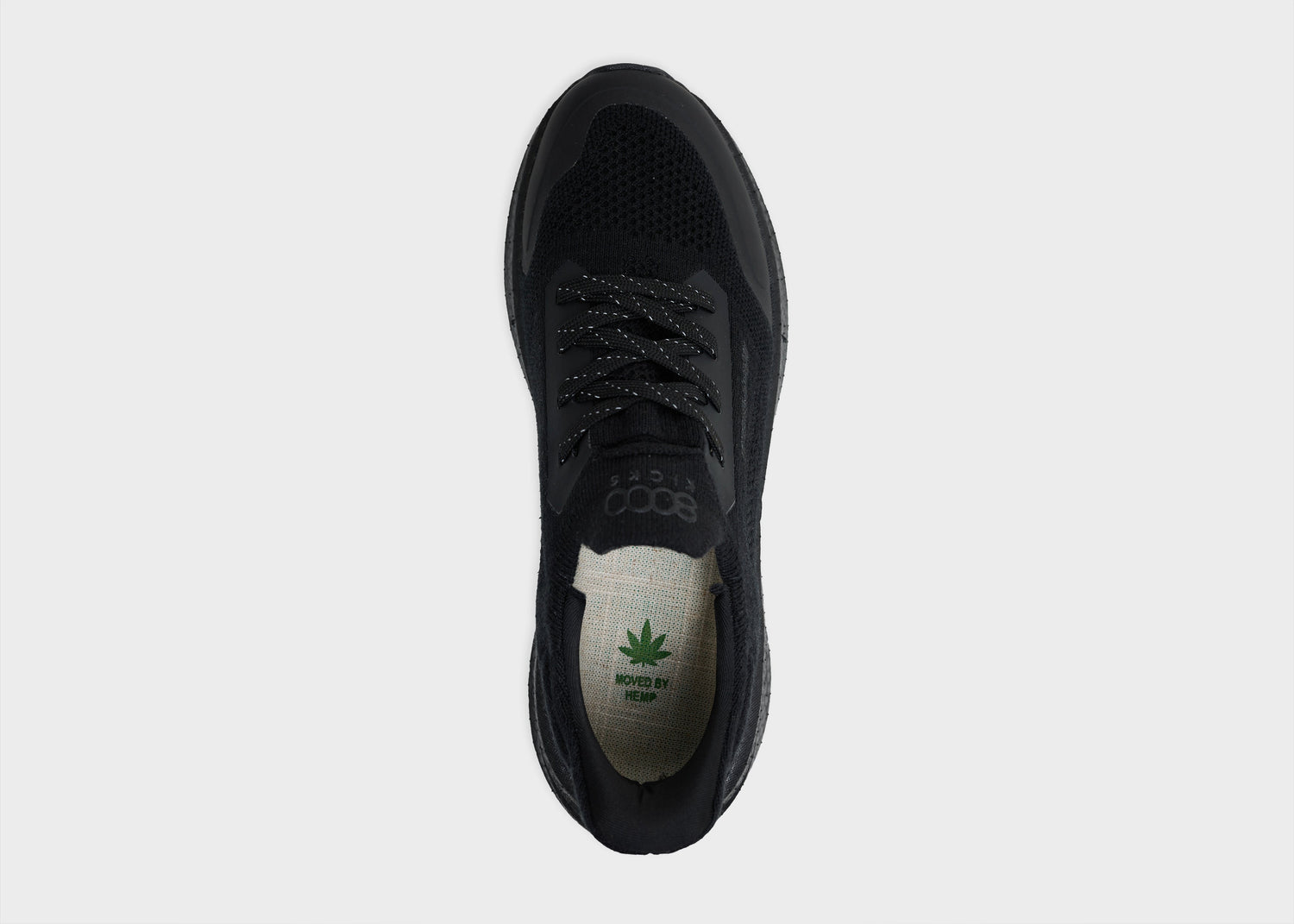 Vegan Hemp Runners for Men in Black