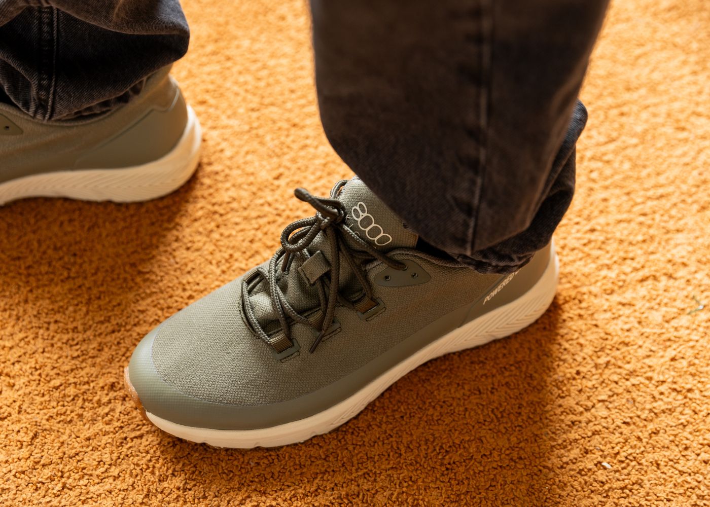 Trekker wasserdichte Hanfschuhe für Männer in Dunkelgrün