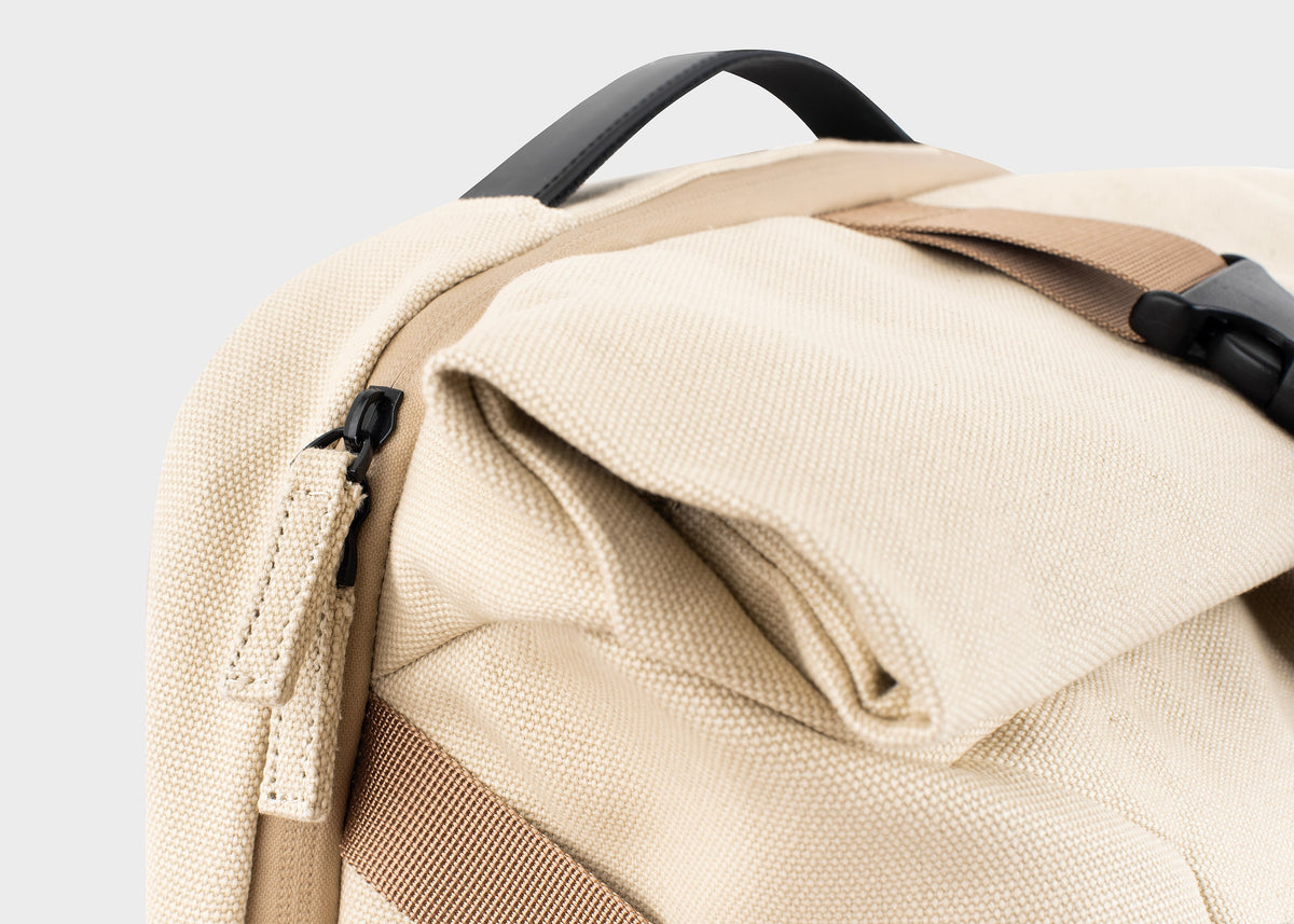 Nomad Hanf Rucksack in Beige & Grün