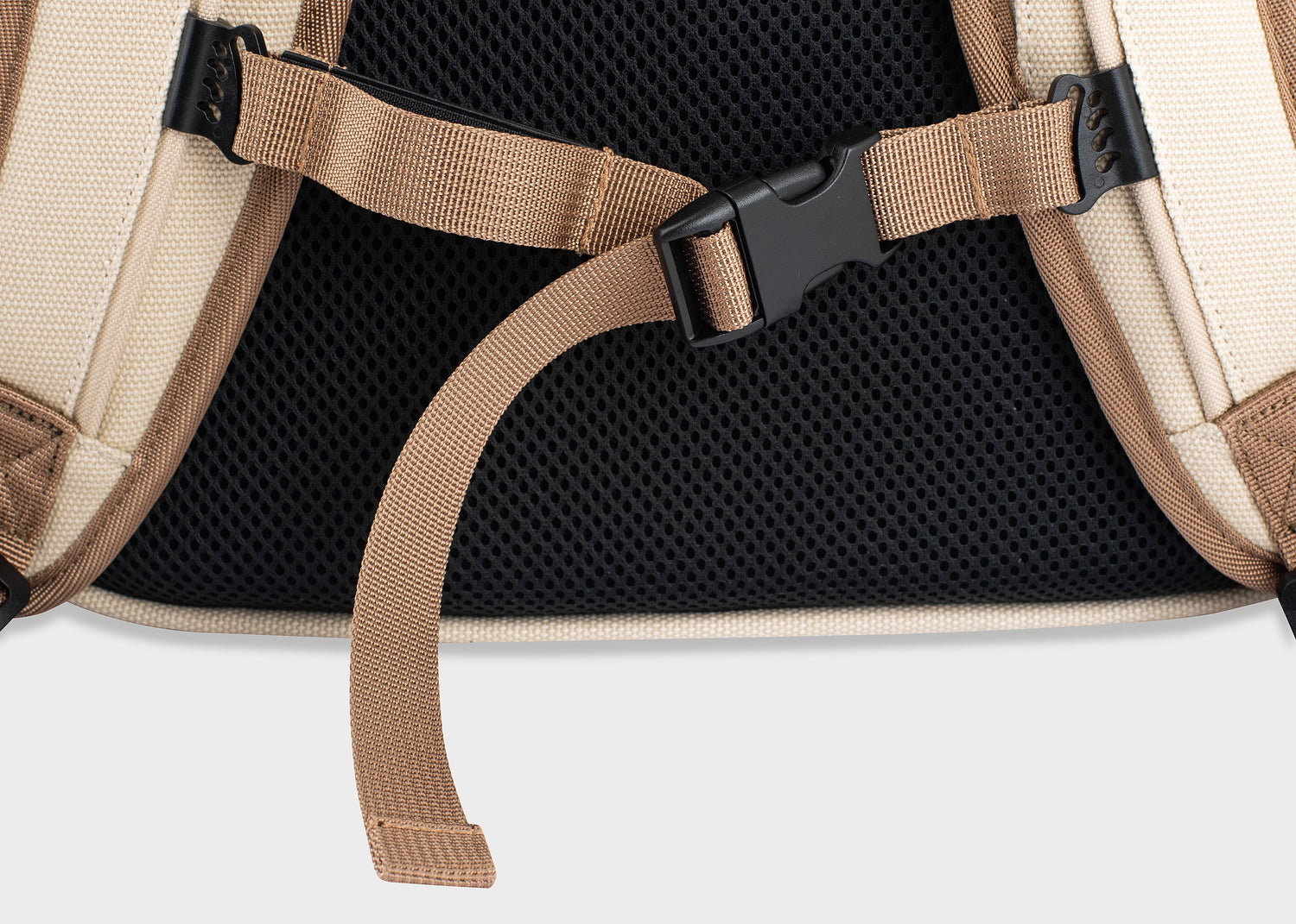 Nomad Hemp Rolltop Backpack in Beige and Green