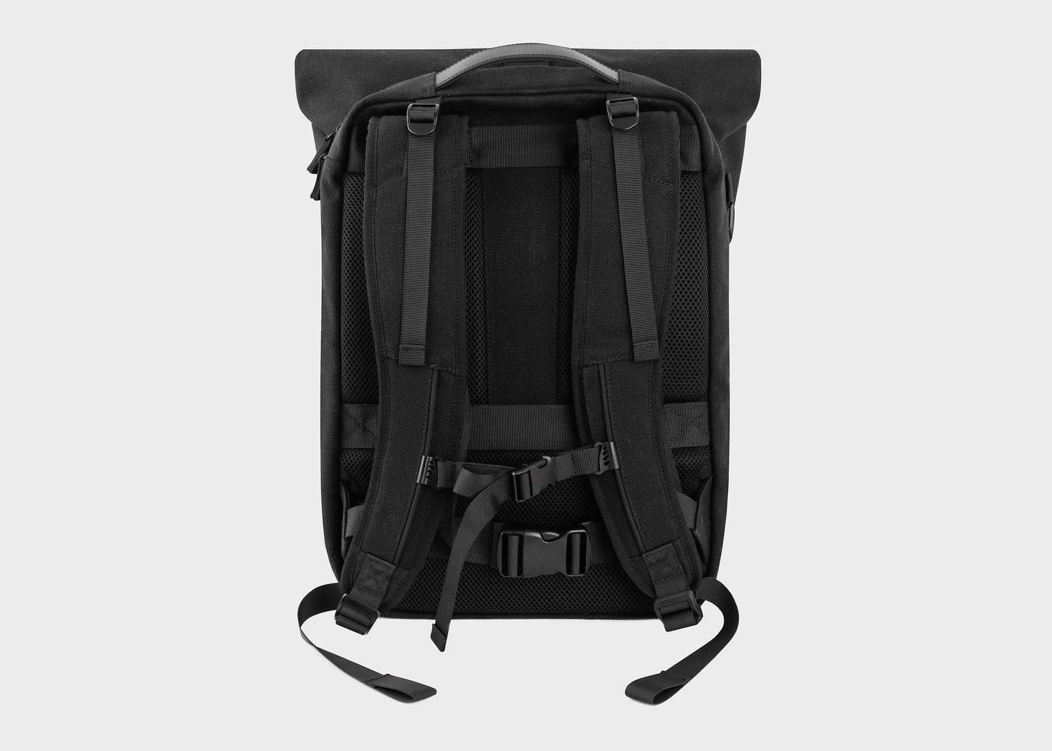 Nomad Hemp Rolltop Backpack in Full Black