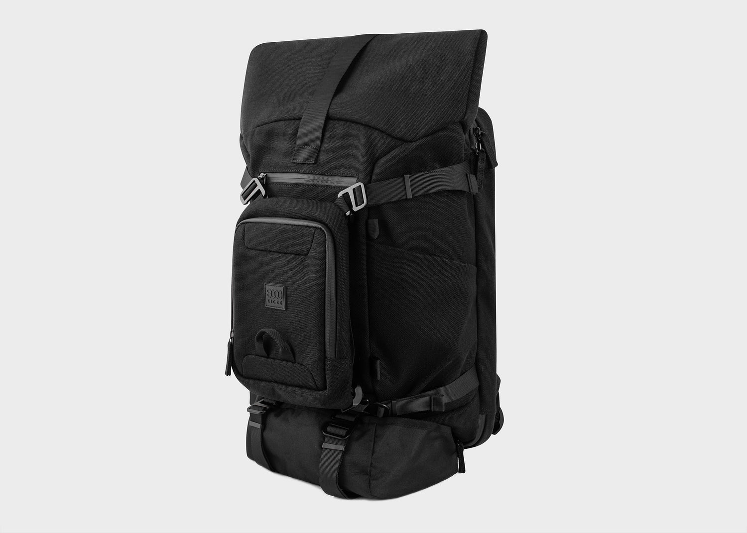 Nomad Hemp Rolltop Backpack in Full Black