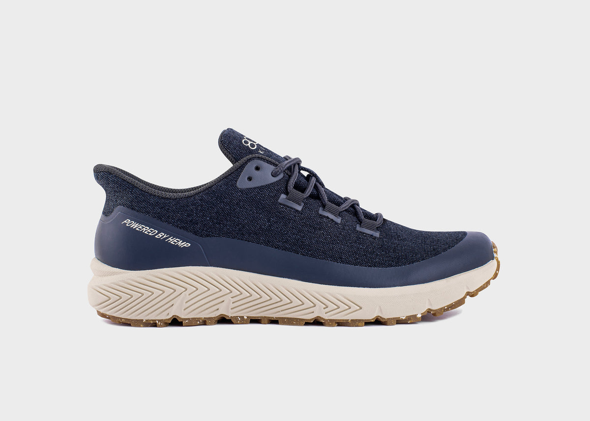 Trekker Sneaker aus Hanf für Herren in Marineblau – Produktansicht 1