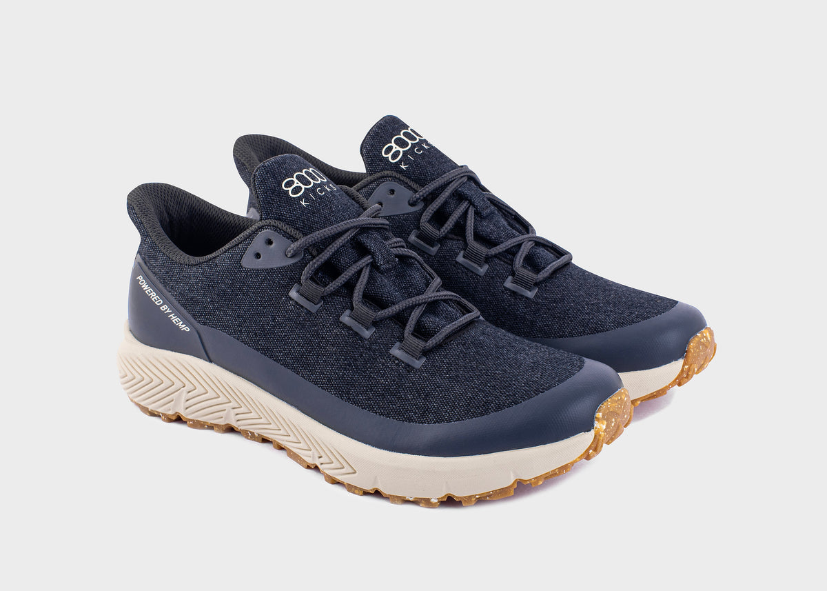 Trekker Sneaker aus Hanf für Herren in Marineblau – Produktansicht 2