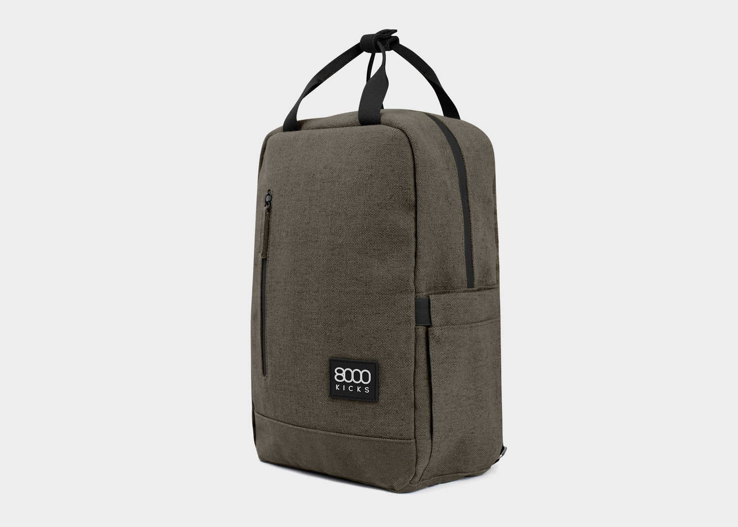 Kleiner Hanf-Rucksack in Dunkelgrün