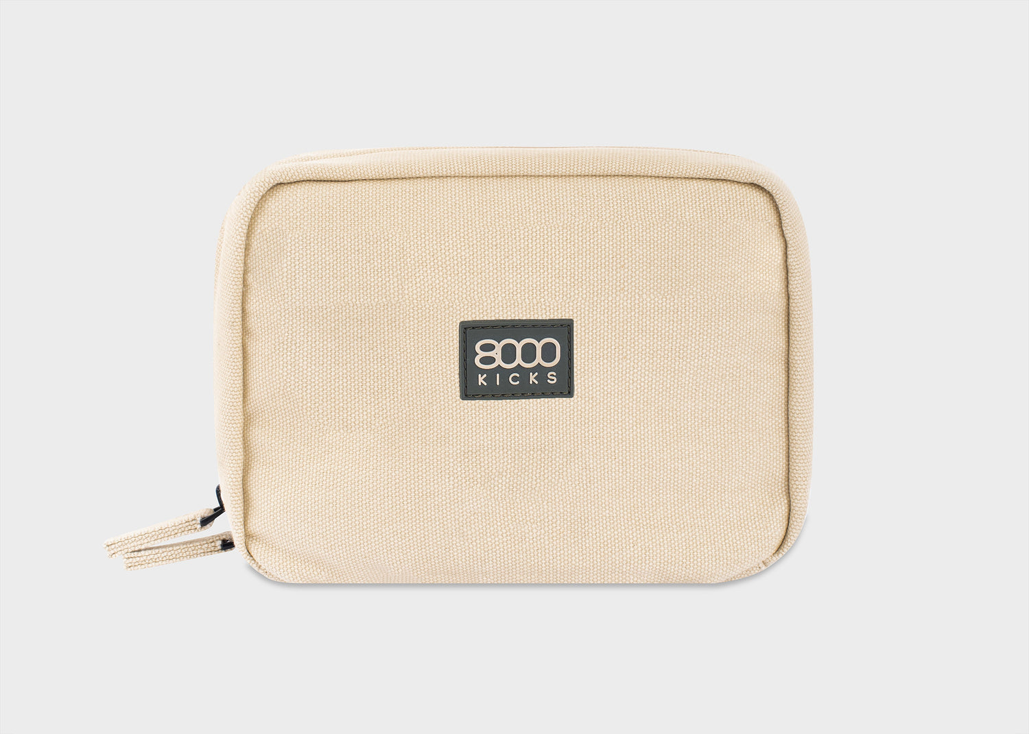 Tech Organizer Tasche aus Hanf in Schwarz und Beige