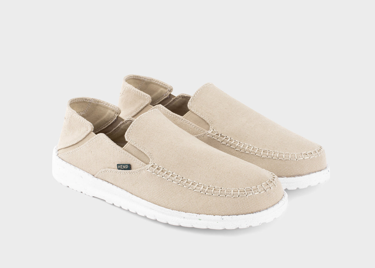 SunSlide Hanf-Slip-on für Damen in Beige – Produktansicht 2