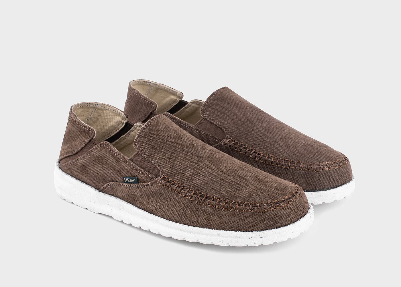 SunSlide Hanf-Slip-on für Herren in Dunkelbraun