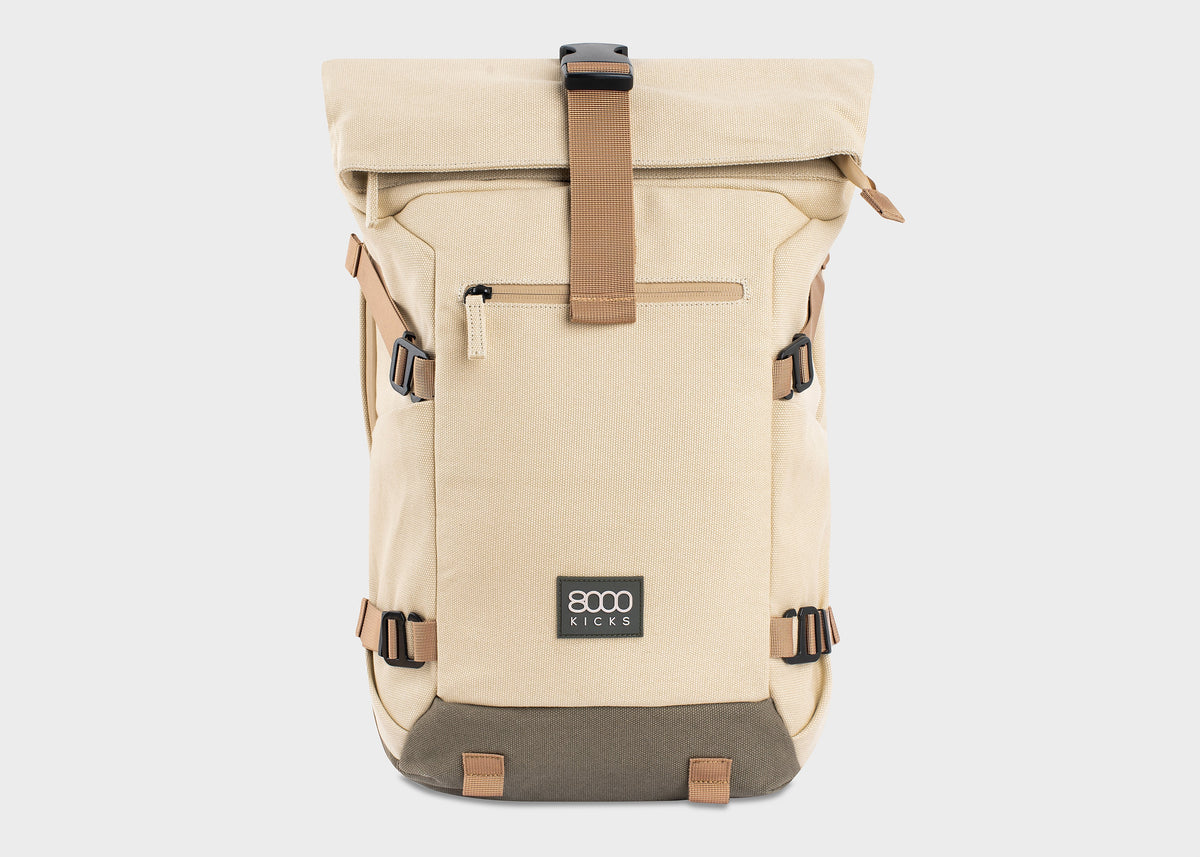 Nomad Hanf Rucksack in Beige & Grün