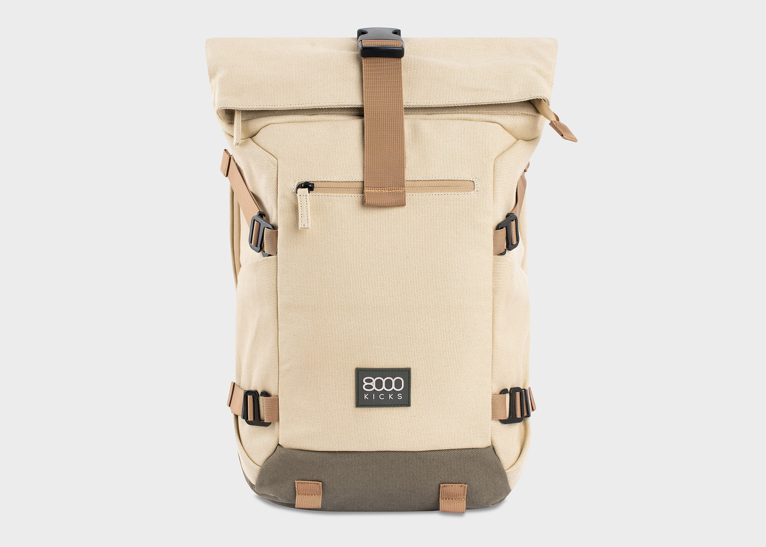 Nomad Hanf-Rucksack in Beige und Grün