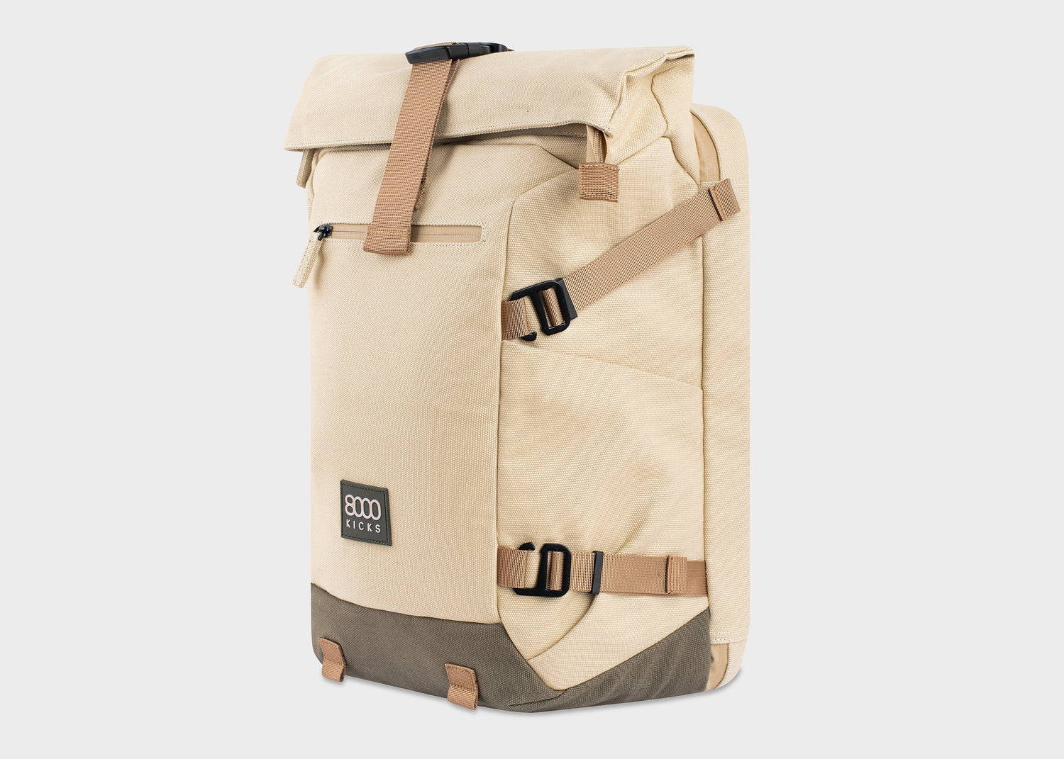 Nomad Hanf Rucksack in Beige & Grün