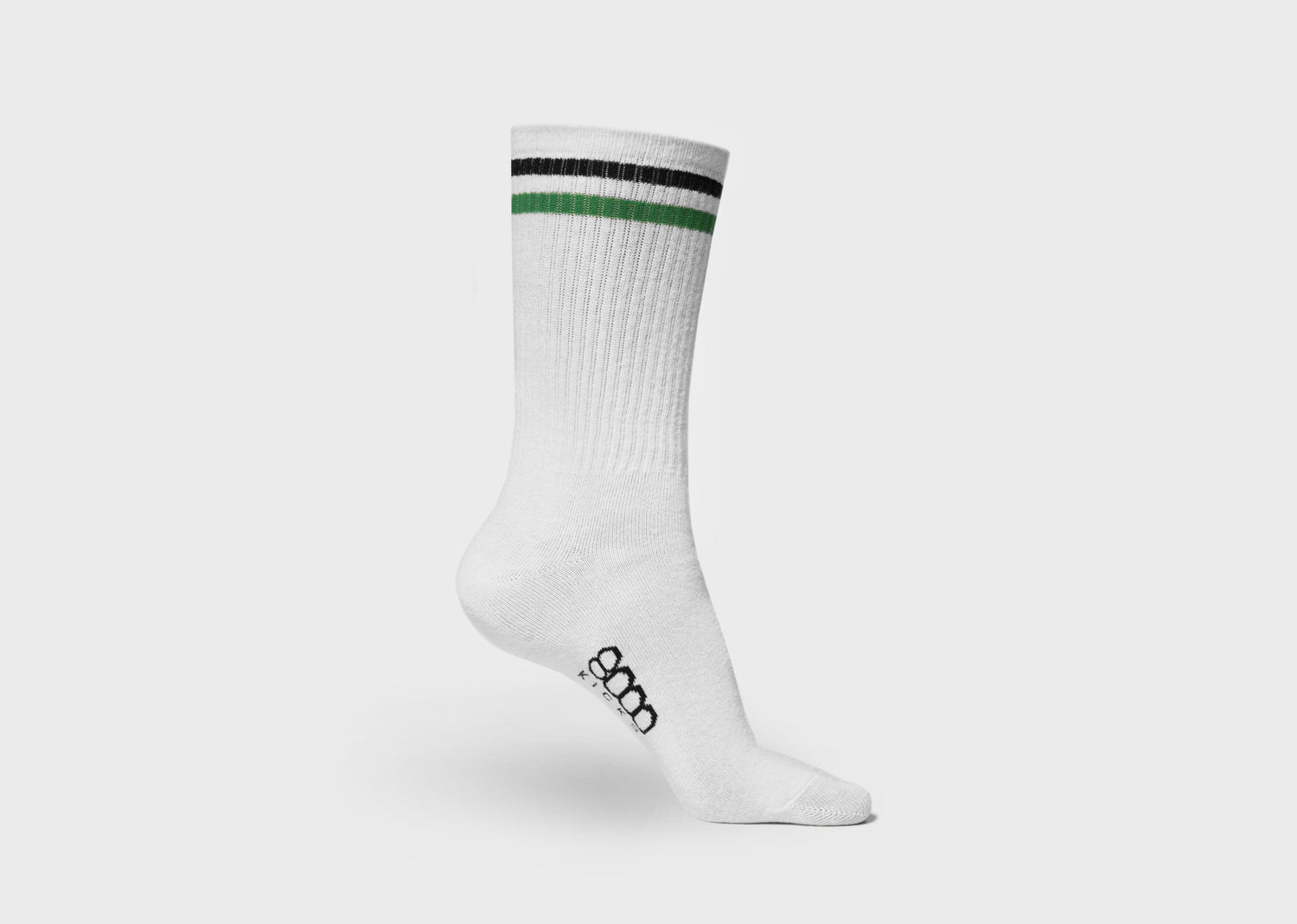 Striped Hemp Socks in White