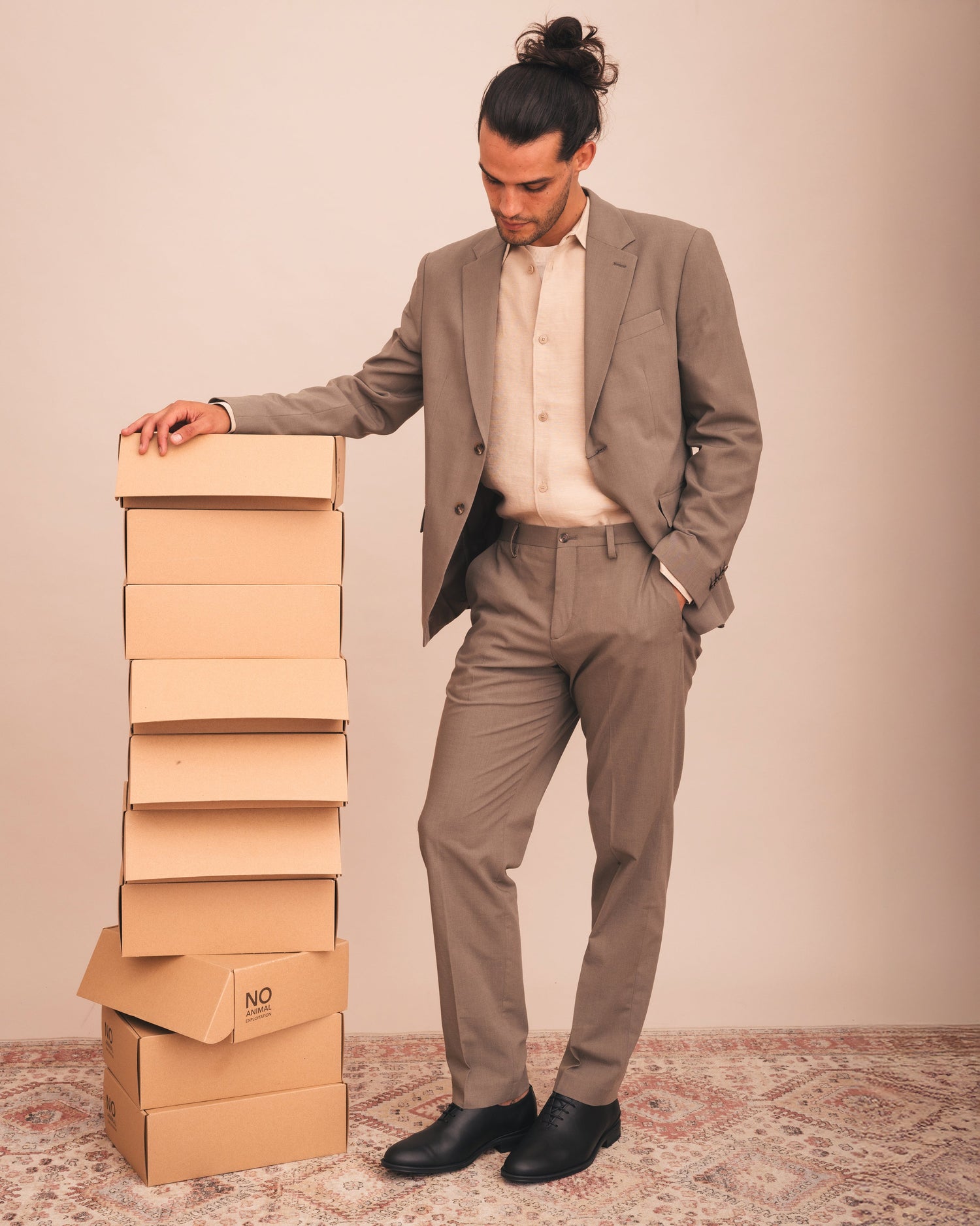 BRODY - Schwarze Vegane Oxford-Schuhe für Herren