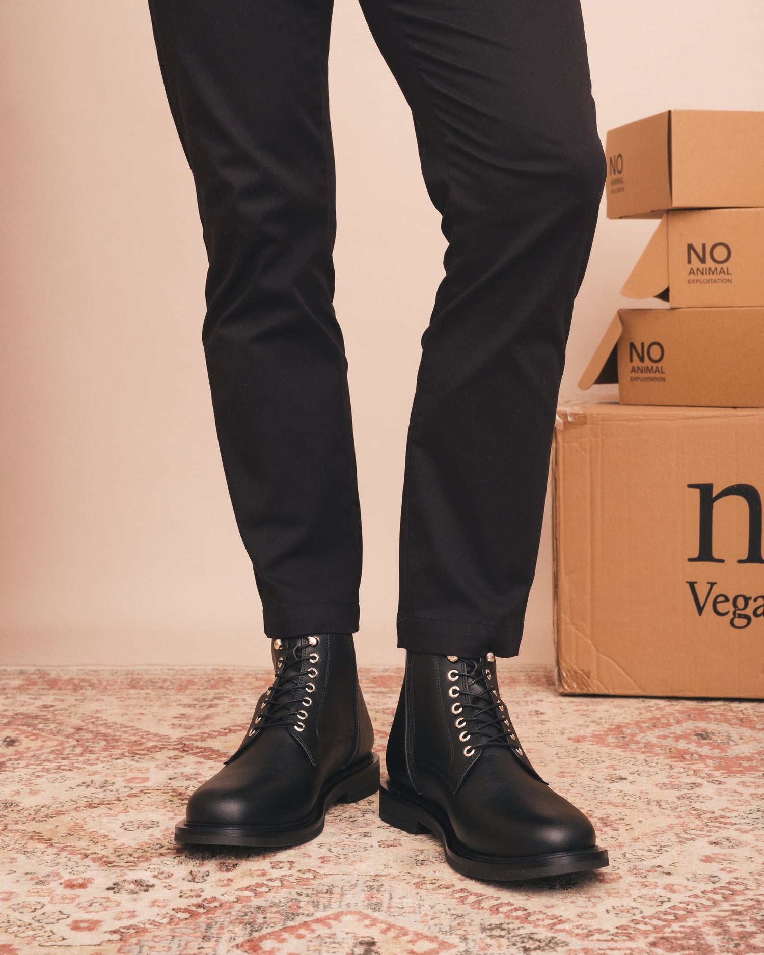 JULES - Schwarze Vegane Herren-Boots