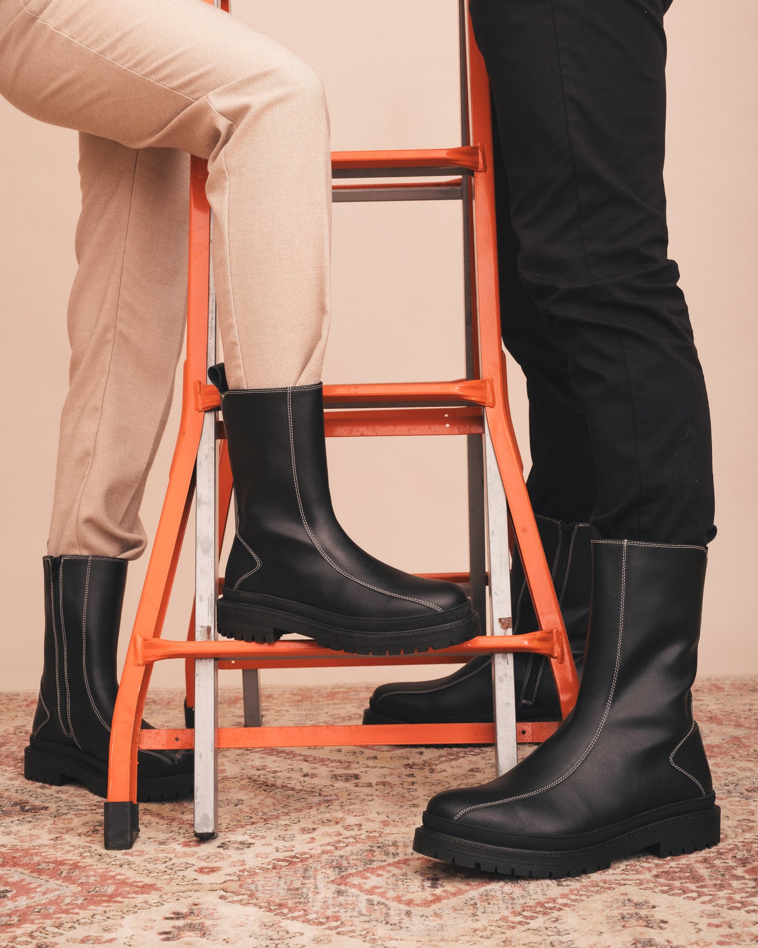 REIKO Black - Vegan Boots with Chunky Sole