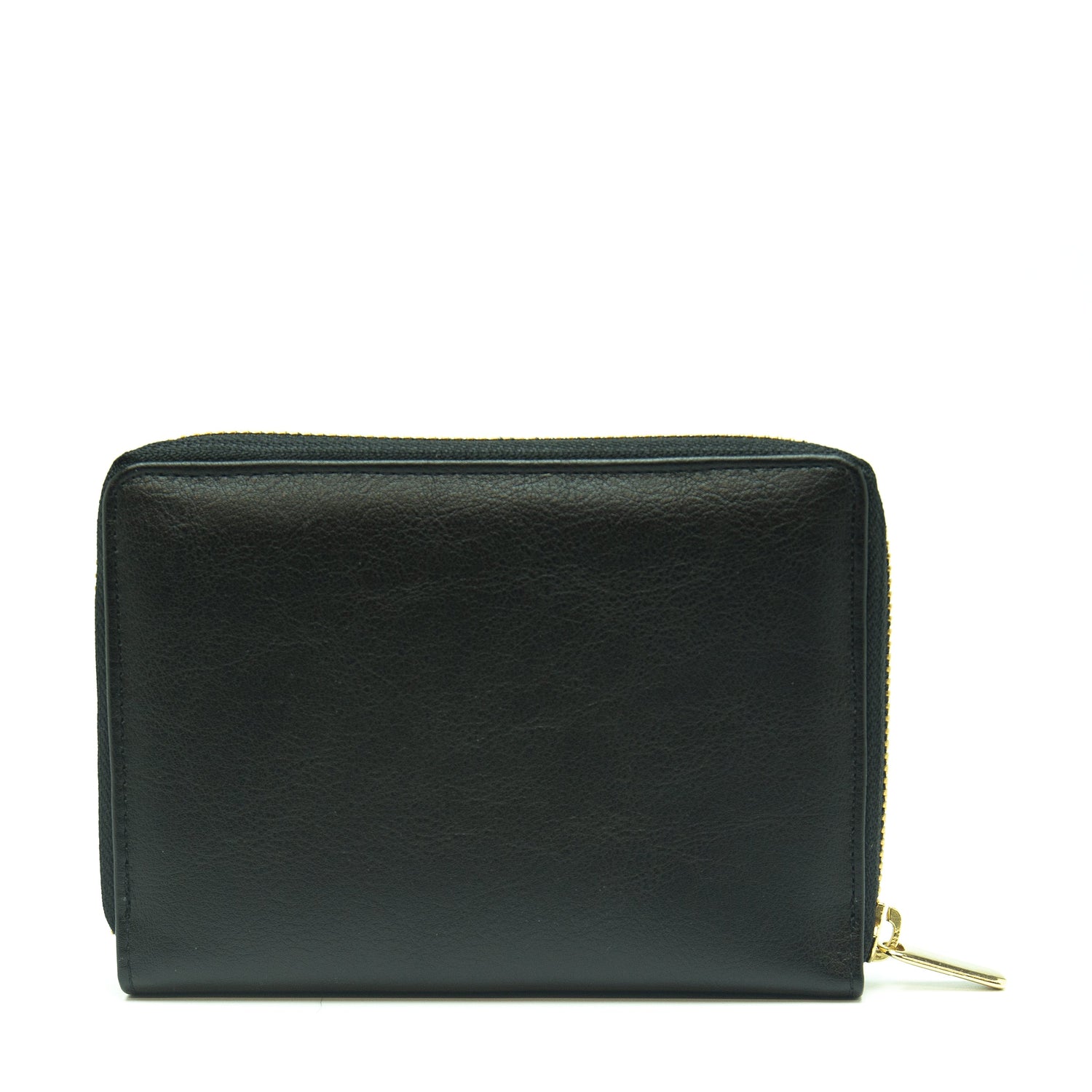 Geldbörse Damen veganem nachhaltigen mikrofasern Schwarz Reißverschluss