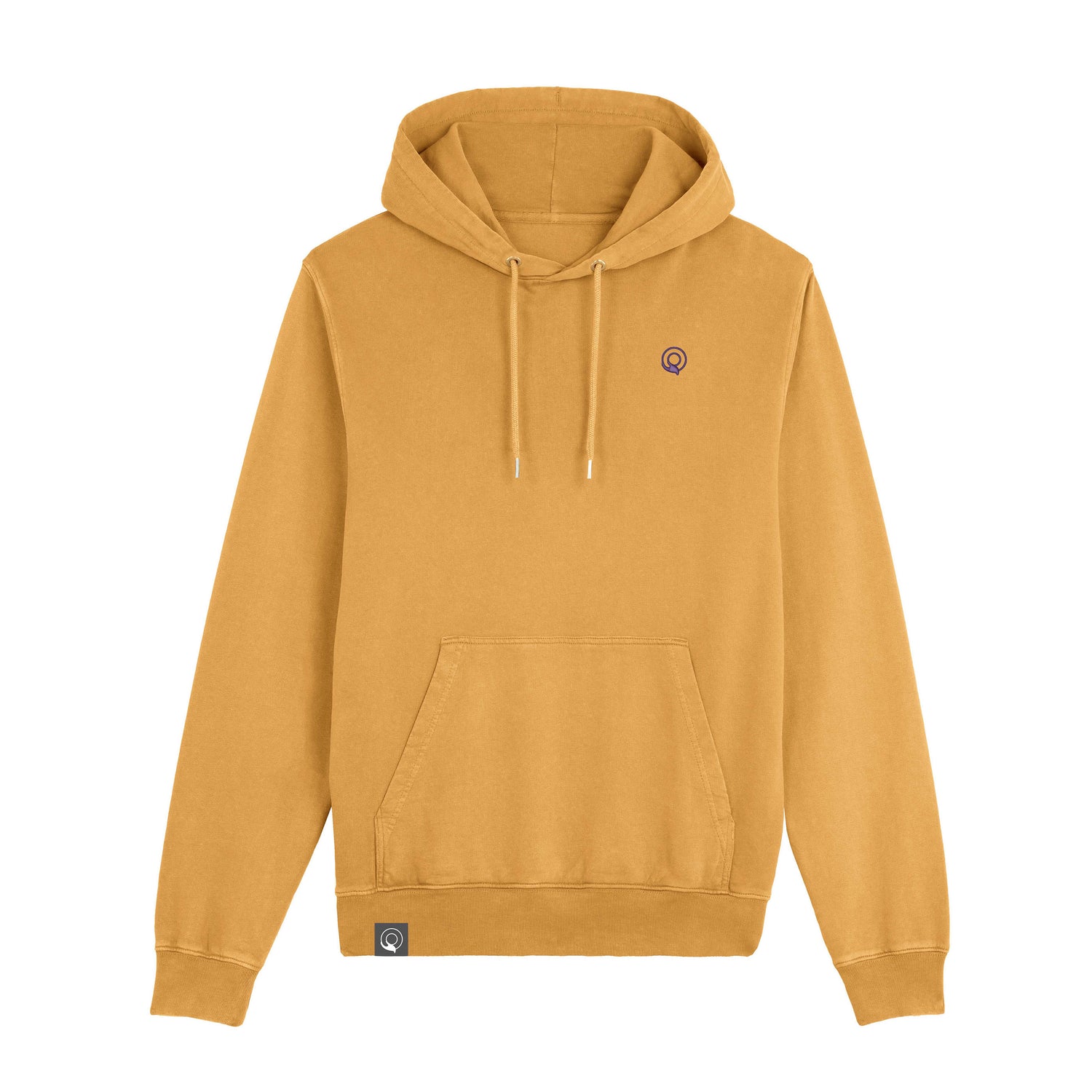 Zeitloser Vintage Hoodie mit Used-Look aus Bio-Baumwolle, nachhaltig produziert und bewusst tierleidfrei