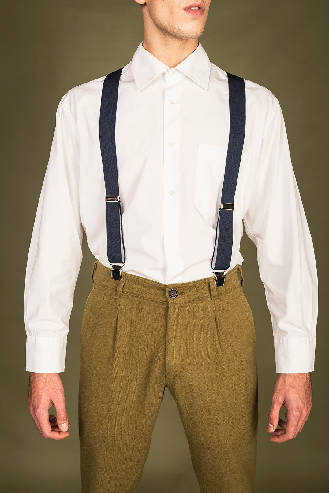 VICTOR Blue | Vegane Elastische Hosenträger