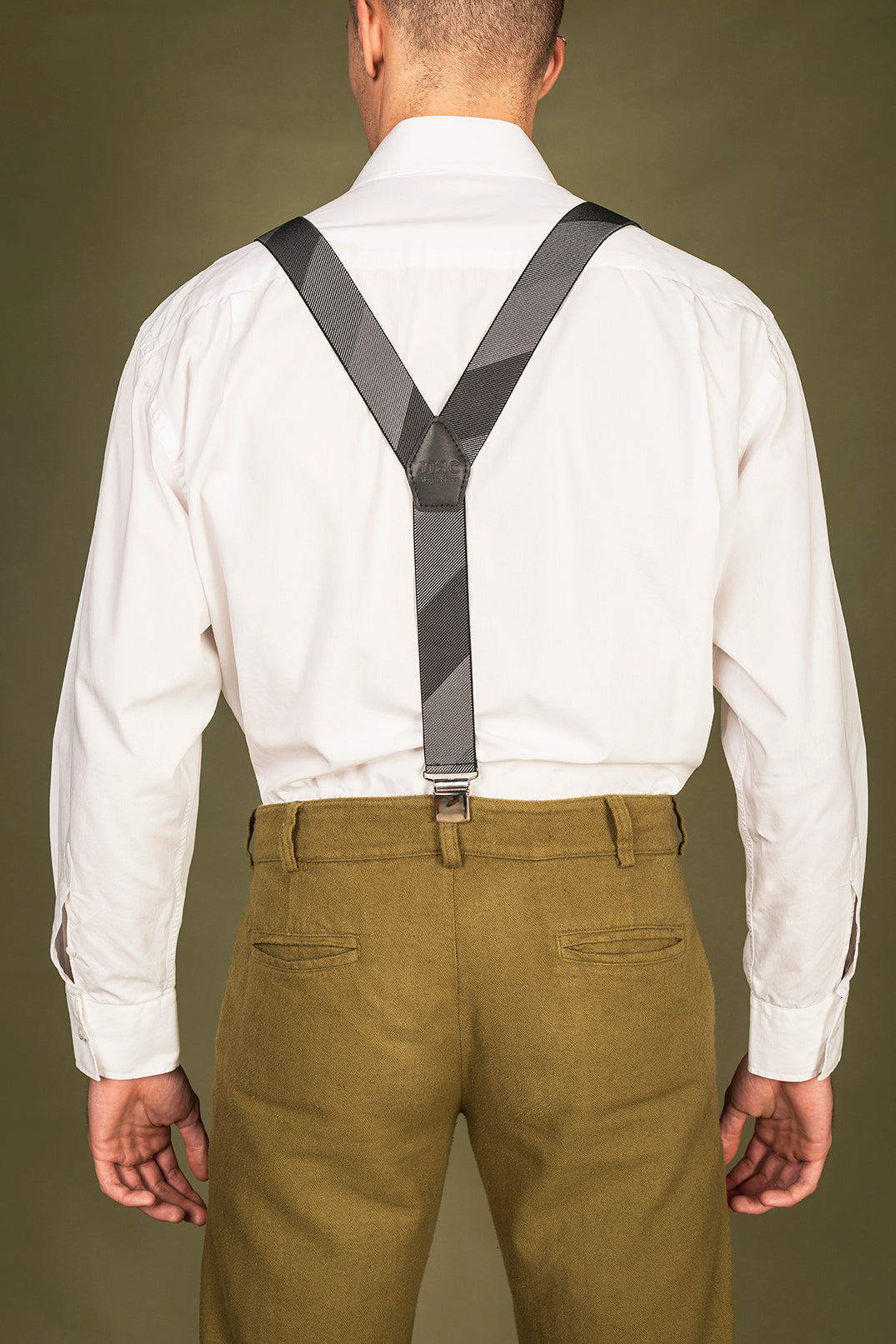 Tirantes Veganos Cierre de Clip Elásticos Licra de Moda Elegante en Tonos Grises | NAE