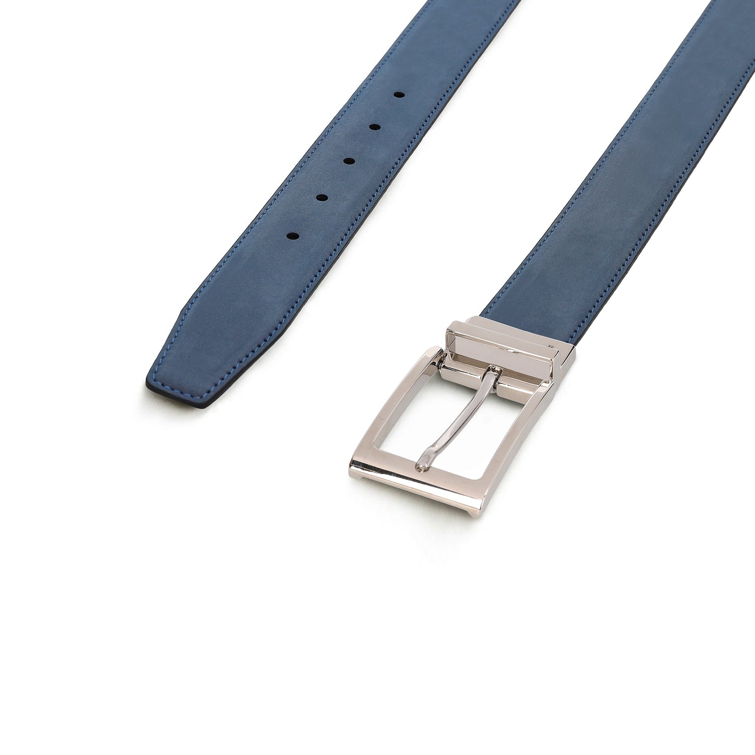 Men's reversible belt in modern elegant nubuck vegan leather with buckle