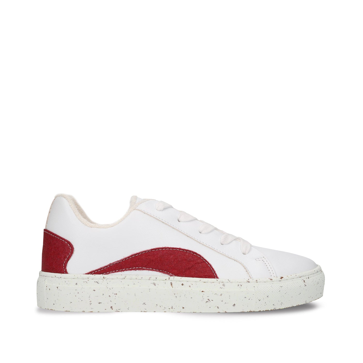 BERLIN Red Vegan Sneakers in Apple Leather & Piñatex