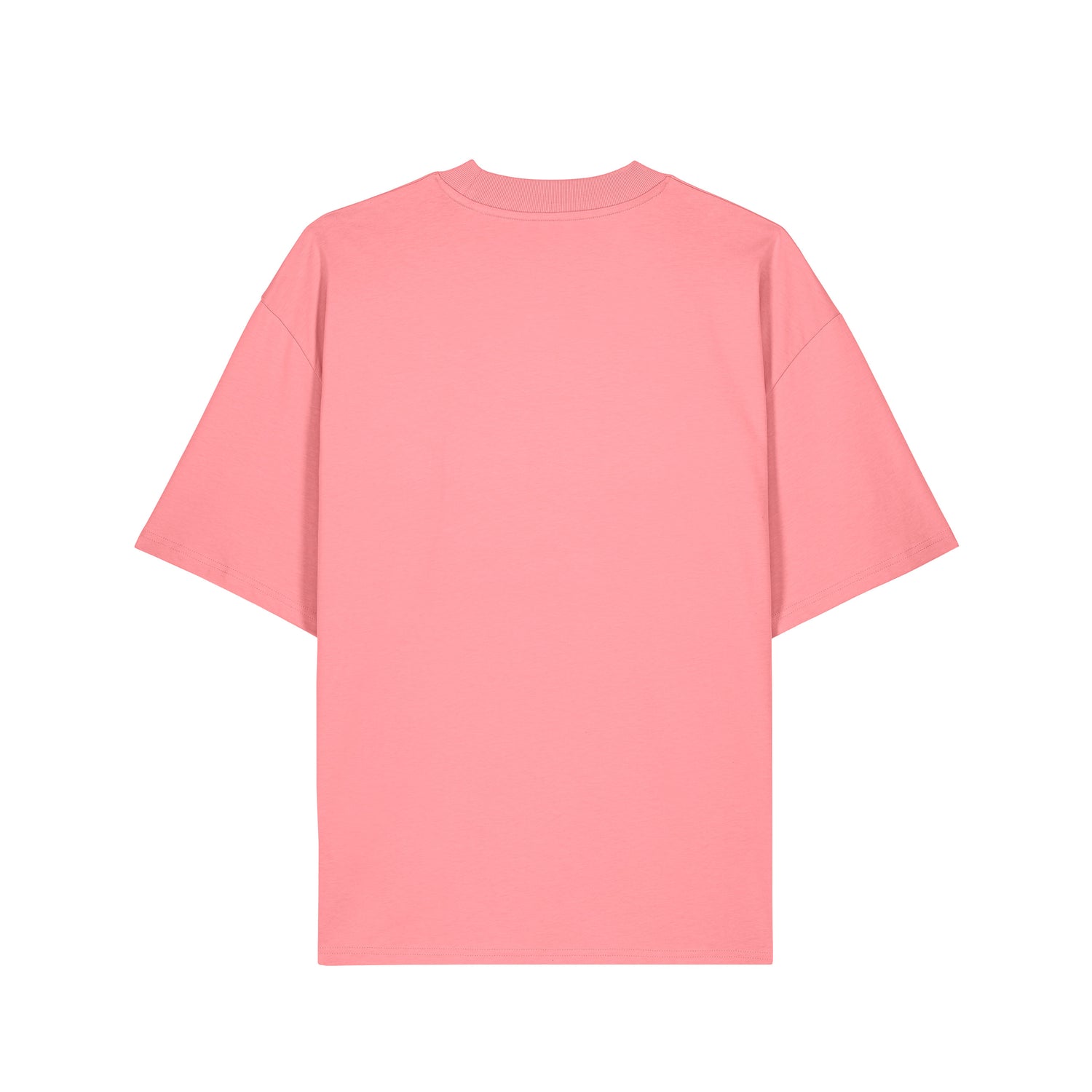 Back view of the pink joy oversized unisex t-shirt – sustainable and ethically made fashion by New World Guardians.