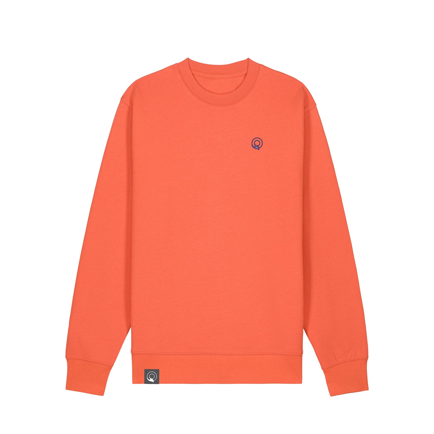 IMPACT sweater in orange, eco-friendly unisex organic cotton fashion, 20 colors available