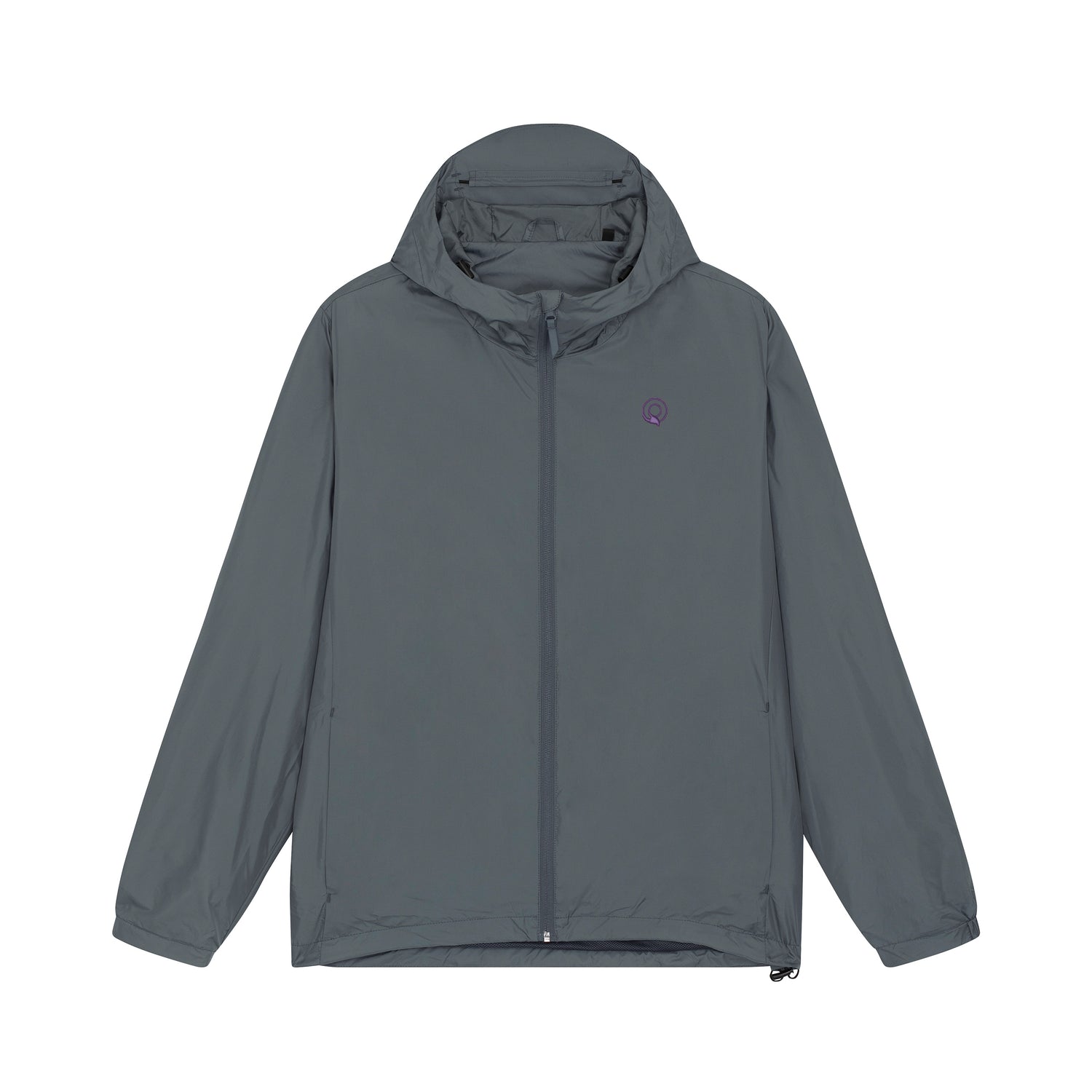 Grey ethical unisex multi-function jacket, water-repellent and versatile, made from 100% recycled polyester, 10 colors