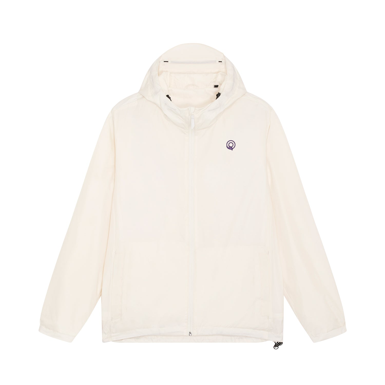 White performance-ready unisex multi-function jacket, sustainable and weather-protective, 100% recycled polyester