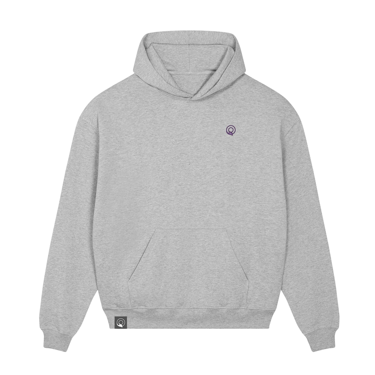 Light grey NEW WORLD GUARDIANS CONSCIOUS hoodie in 100% organic cotton, sustainable unisex hoodie, 11 color options