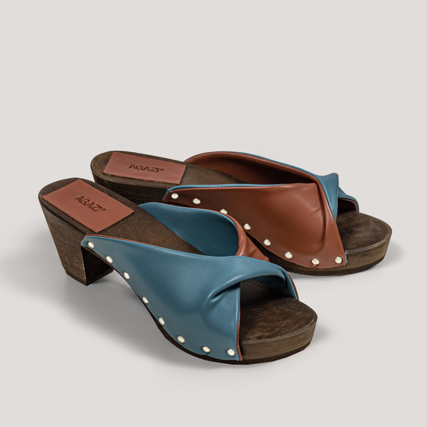 Vegane Maisleder Clogs: Jeans&Karamell