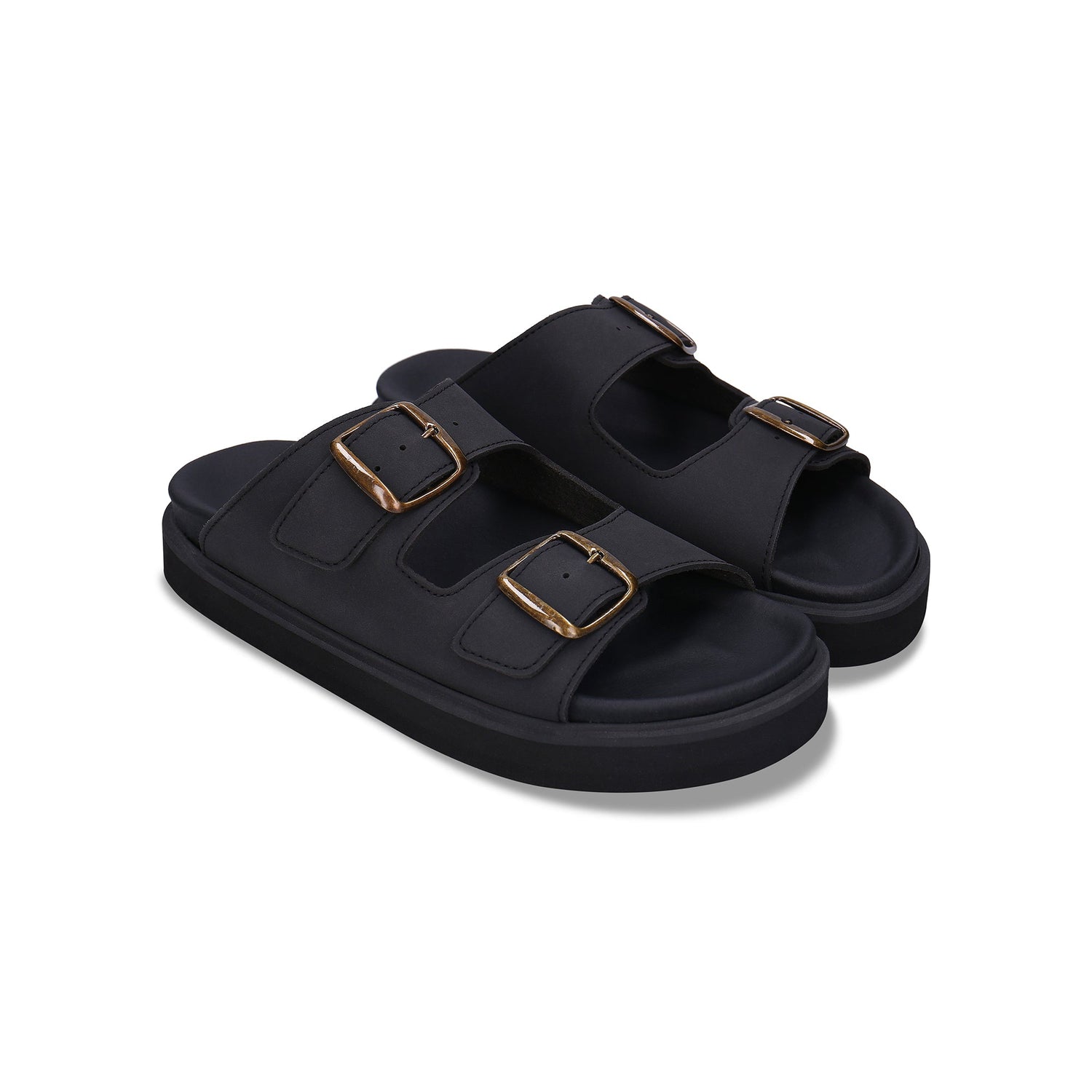 Sandales véganes unisexe style nu-pieds à boucles réglables semelle confort été