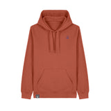 Unisex sustainable hoodie crafted from GOTS organic cotton and GRS recycled polyester, 16 color variations