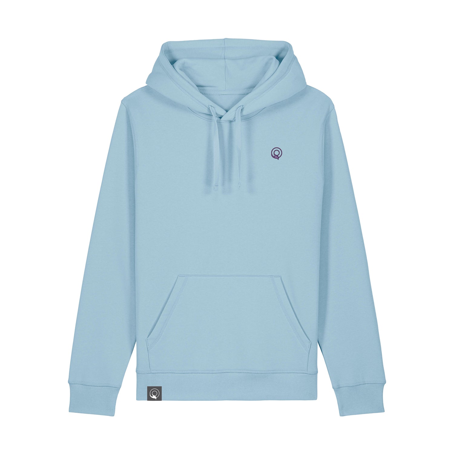 Light Blue EARTH hoodie by NEW WORLD GUARDIANS, durable sustainable hoodie in organic cotton blend, 16 colors available