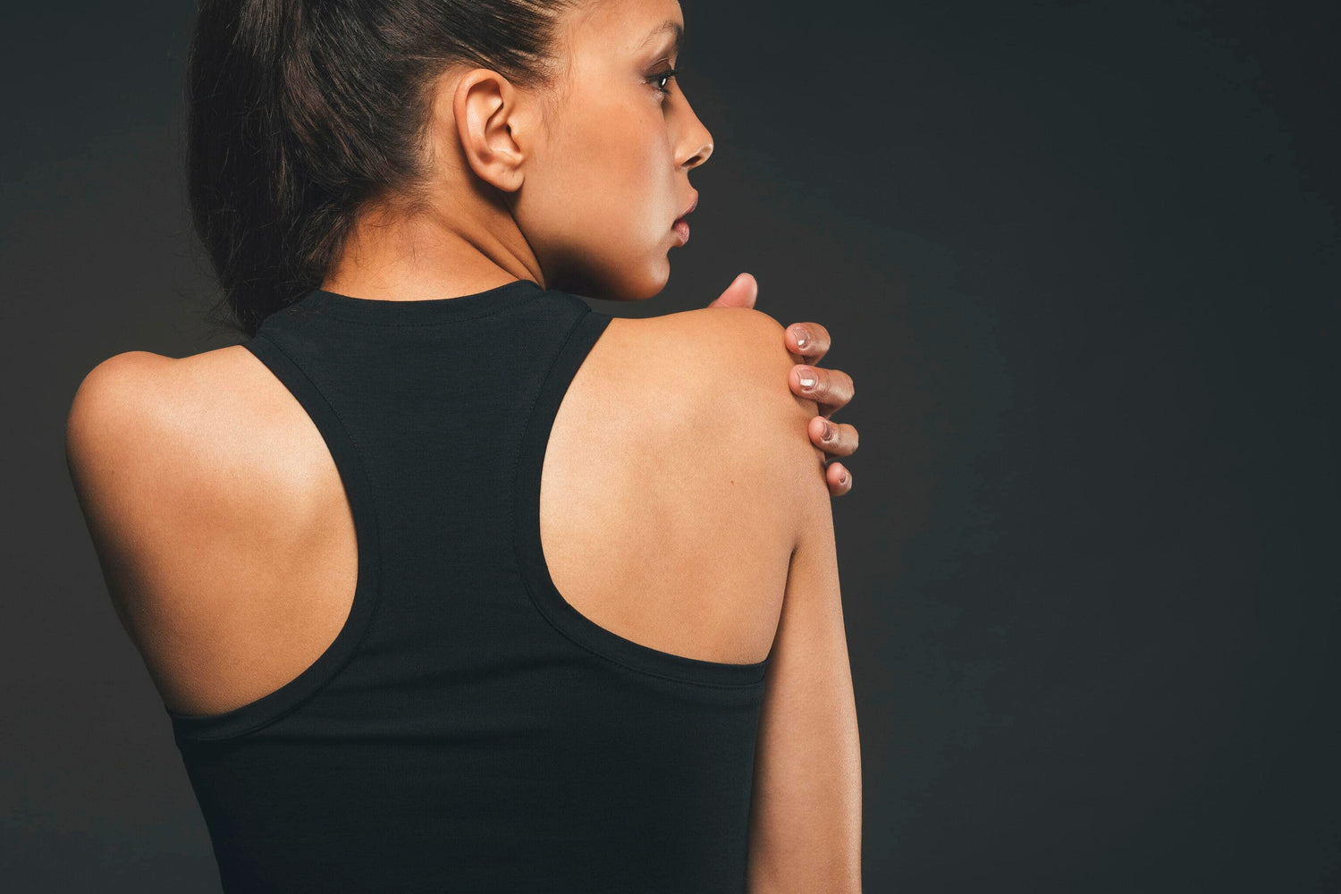 Schwarzes Tanktop aus Bio-Baumwolle – Eliza