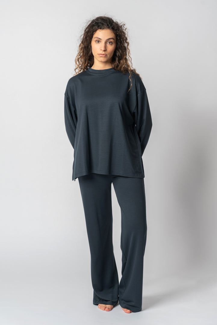 Blue Sweatshirt in TENCEL™ Lyocell - Florence