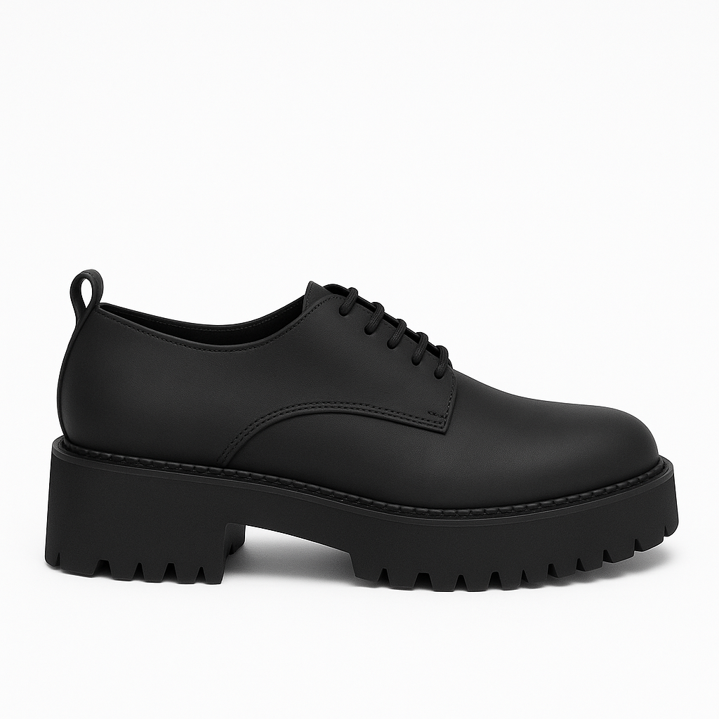 Zapato vegano derby casual suela con grabado antideslizante y forro transpirable