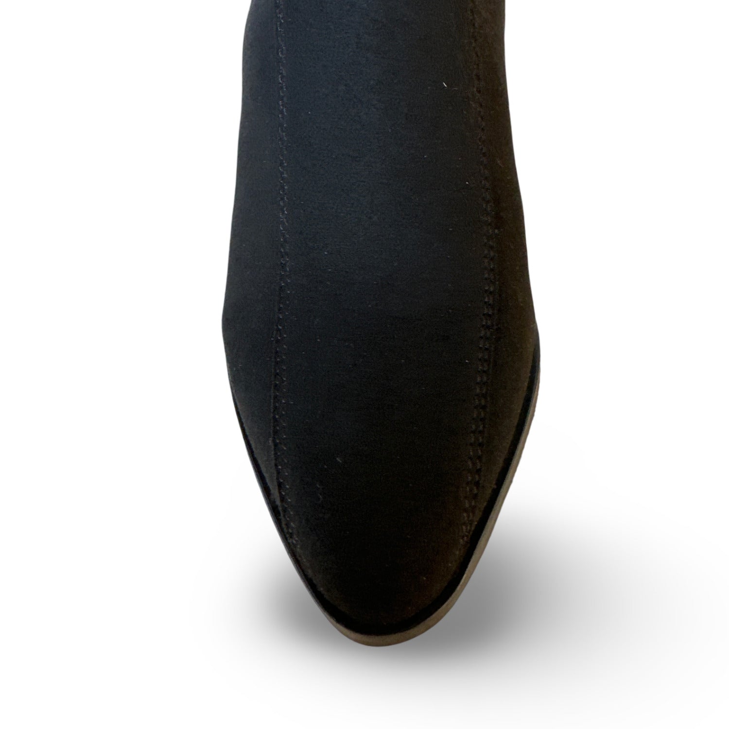 HINA - Schwarze Vegane Wildleder-Stiefeletten mit Absatz