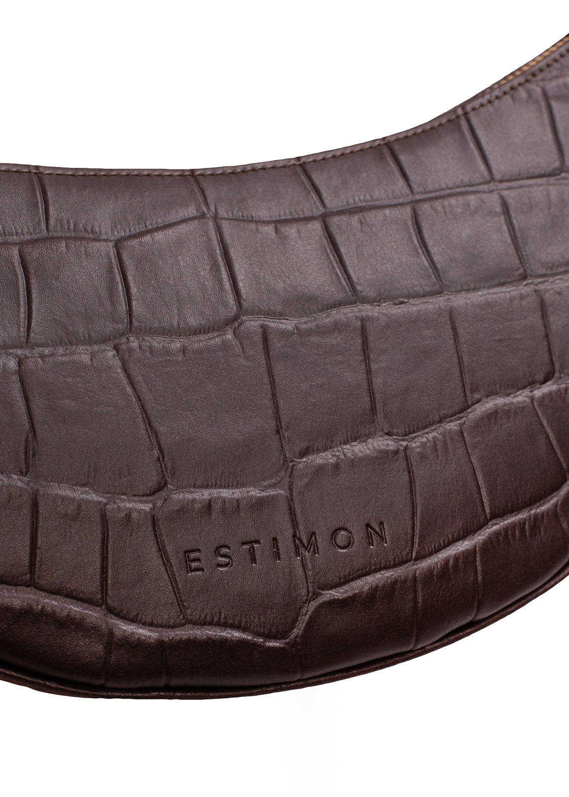 MINI HOBO BAG corn leather chocolate croco