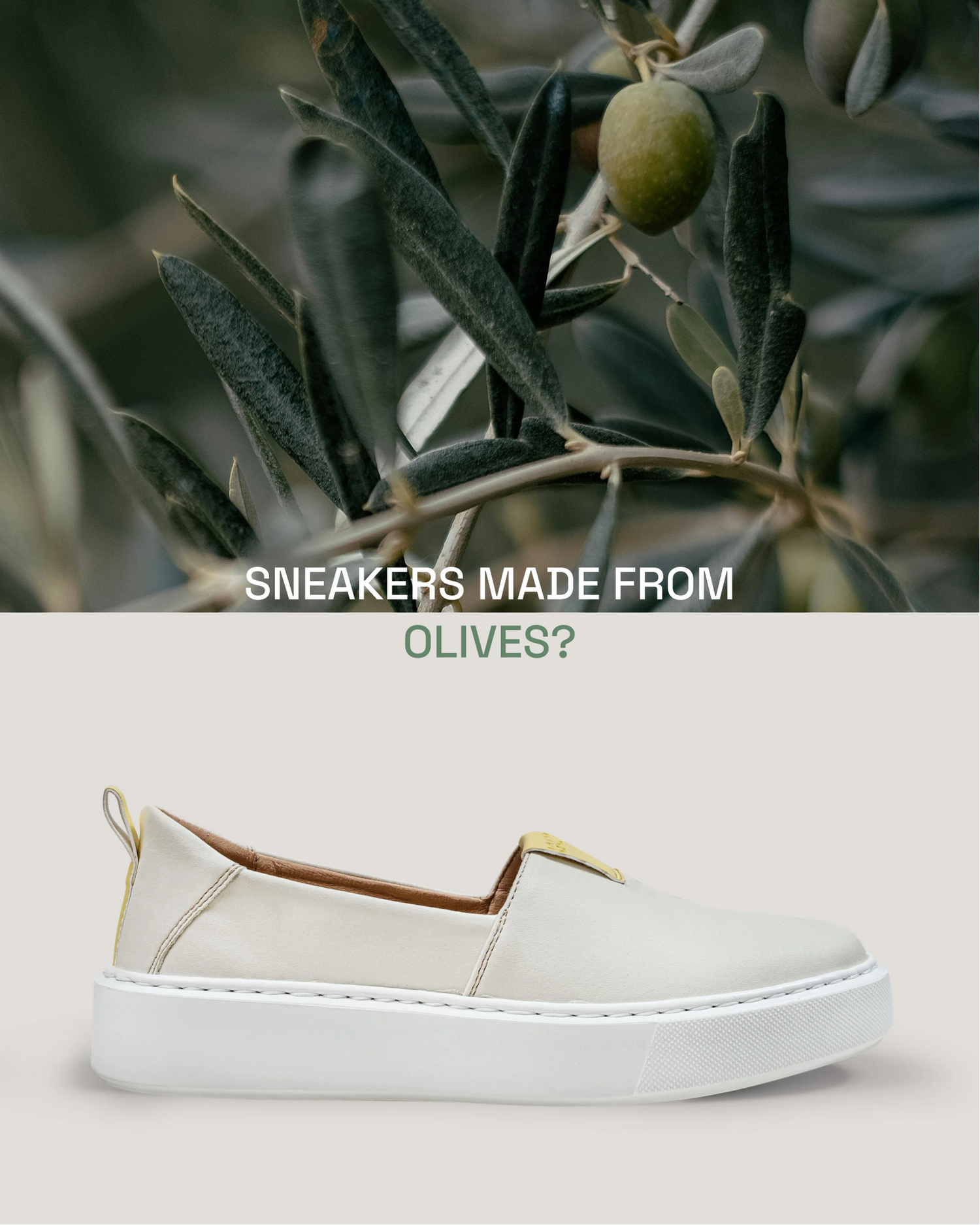 „You go, girl!“ Sneaker aus italienischen Oliven